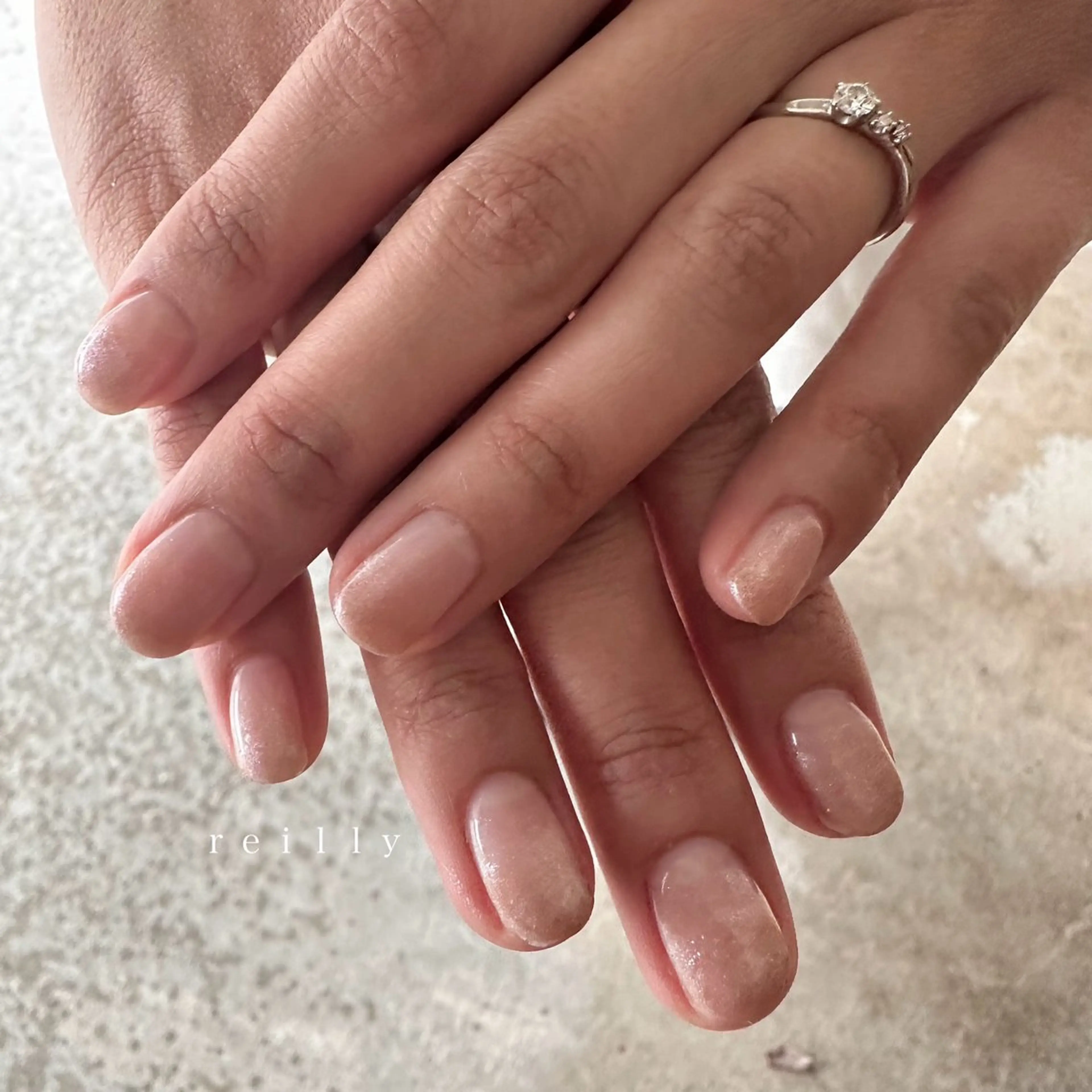 ネイル クリアネイル フラッシュネイル フレンチネイル ジェルネイル グラデーション Reillynail みさきのネイルデザイン