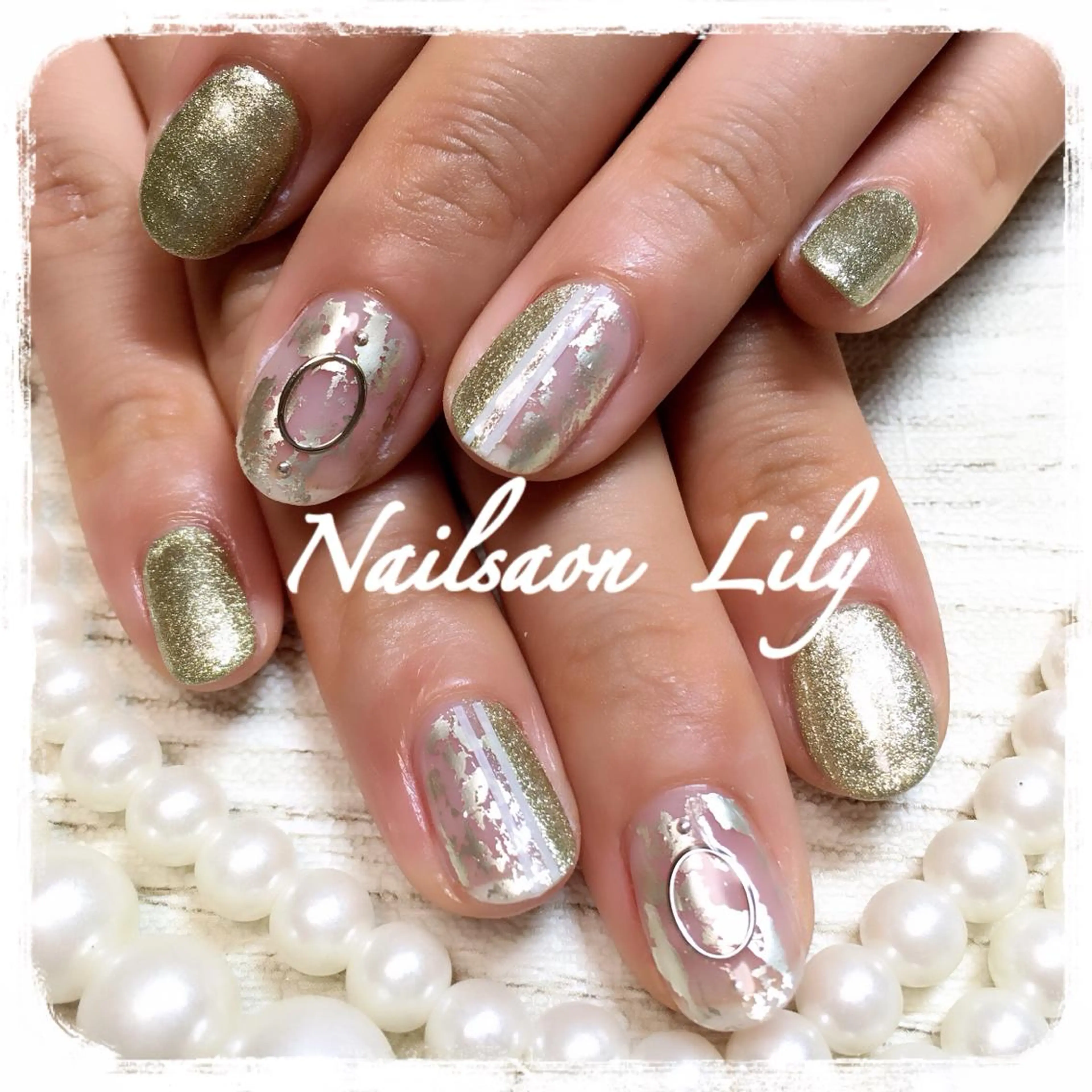 ネイル ラメ(グリッター) ハンドネイル Lily*nail 🌻Mii🌻のネイルデザイン