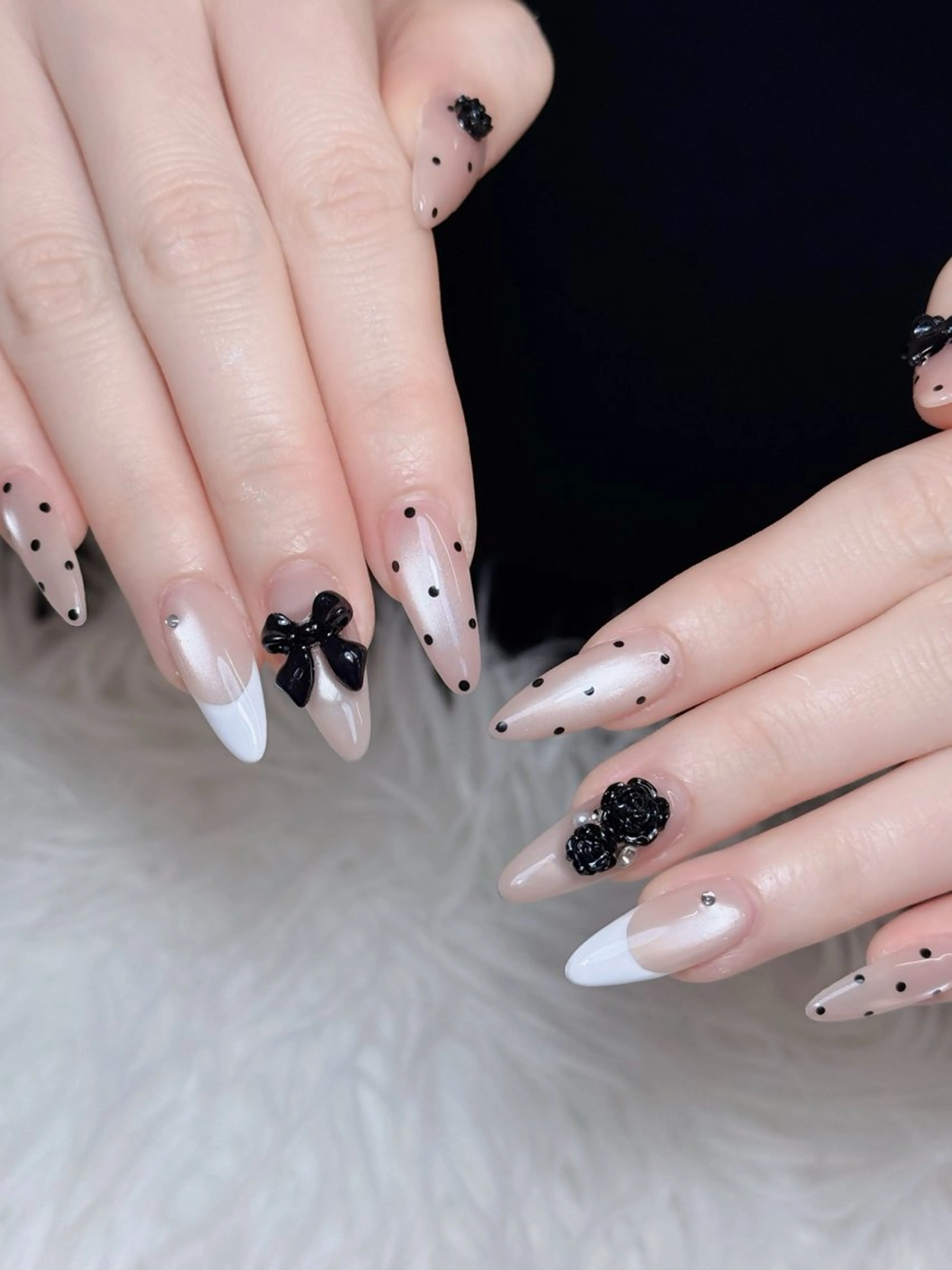 ネイル オーロラネイル チークネイル 長さ出し フレンチネイル ハロウィン ハンドネイル Lumi Shinokuboのネイルデザイン