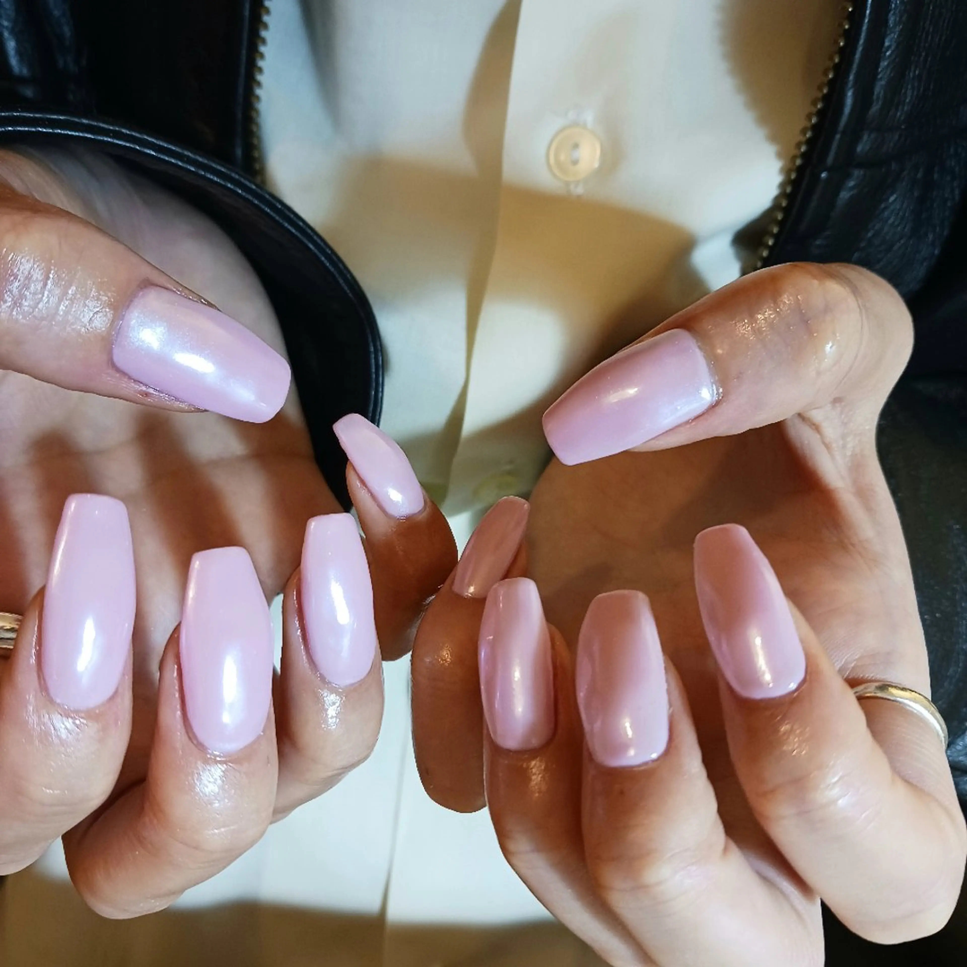 ネイル オーロラネイル ジェルネイル 持ち込み オフィスネイル ピンク ハンドネイル owlnail /持込みデザイン専門のネイルデザイン