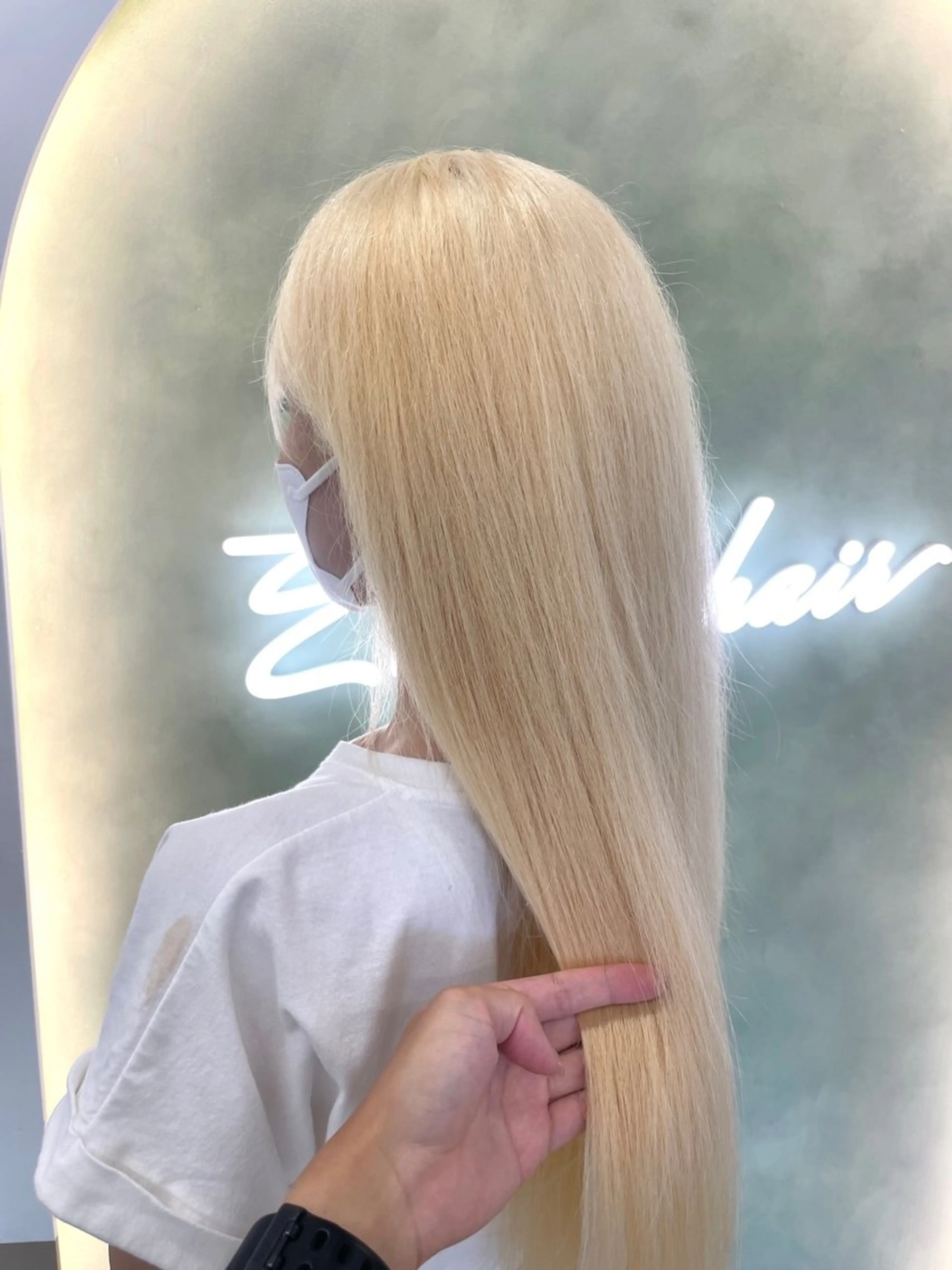 ロング カラー ブリーチ ブロンド 韓国風ヘア ヘアカラー トリートメント 16日~benji 福間店です　長木のヘアスタイル