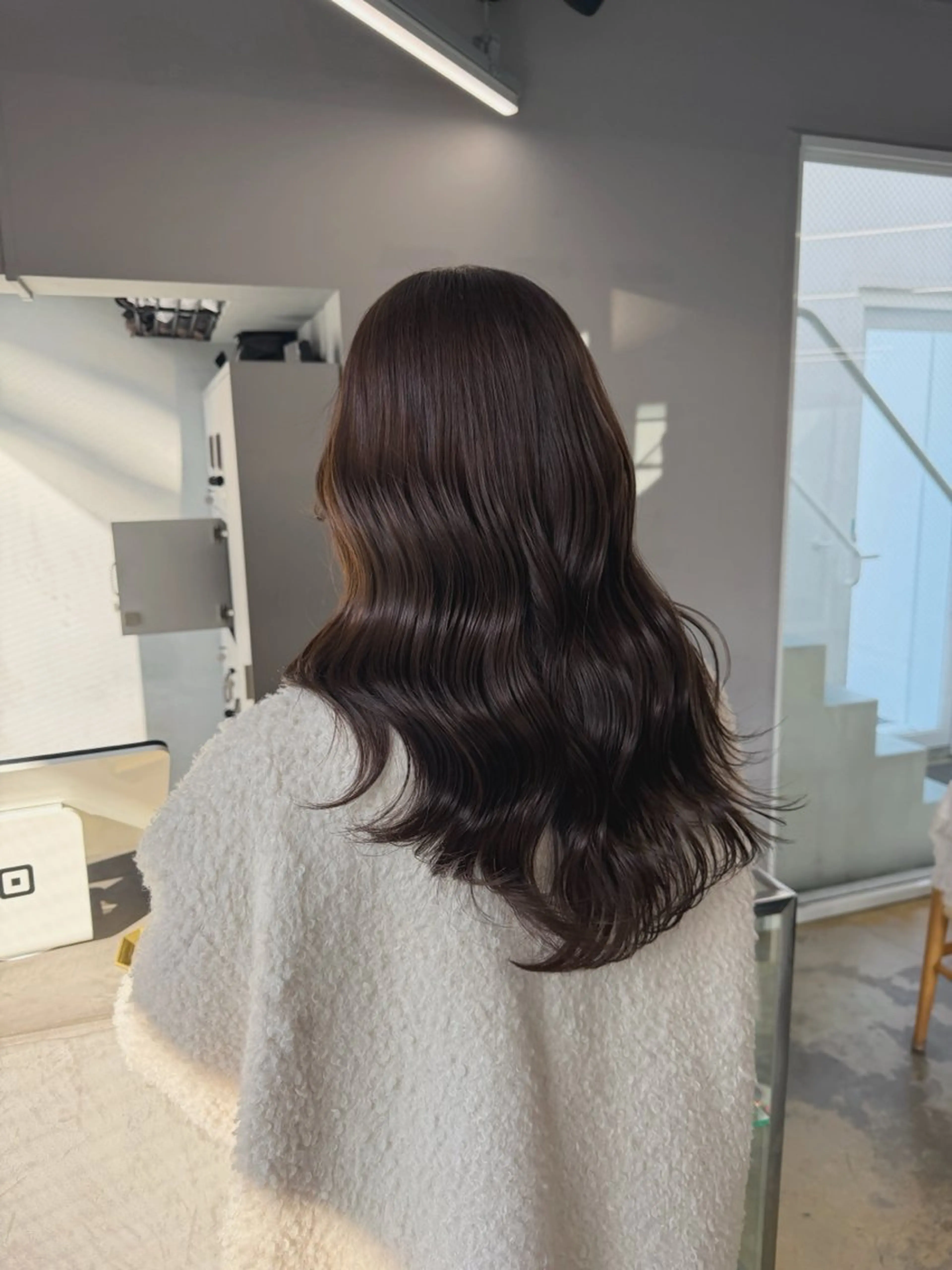 セミロング カラー ヘアカラー トリートメント 愛莉/ラベンダー/ ベージュ/ブラウンのヘアスタイル