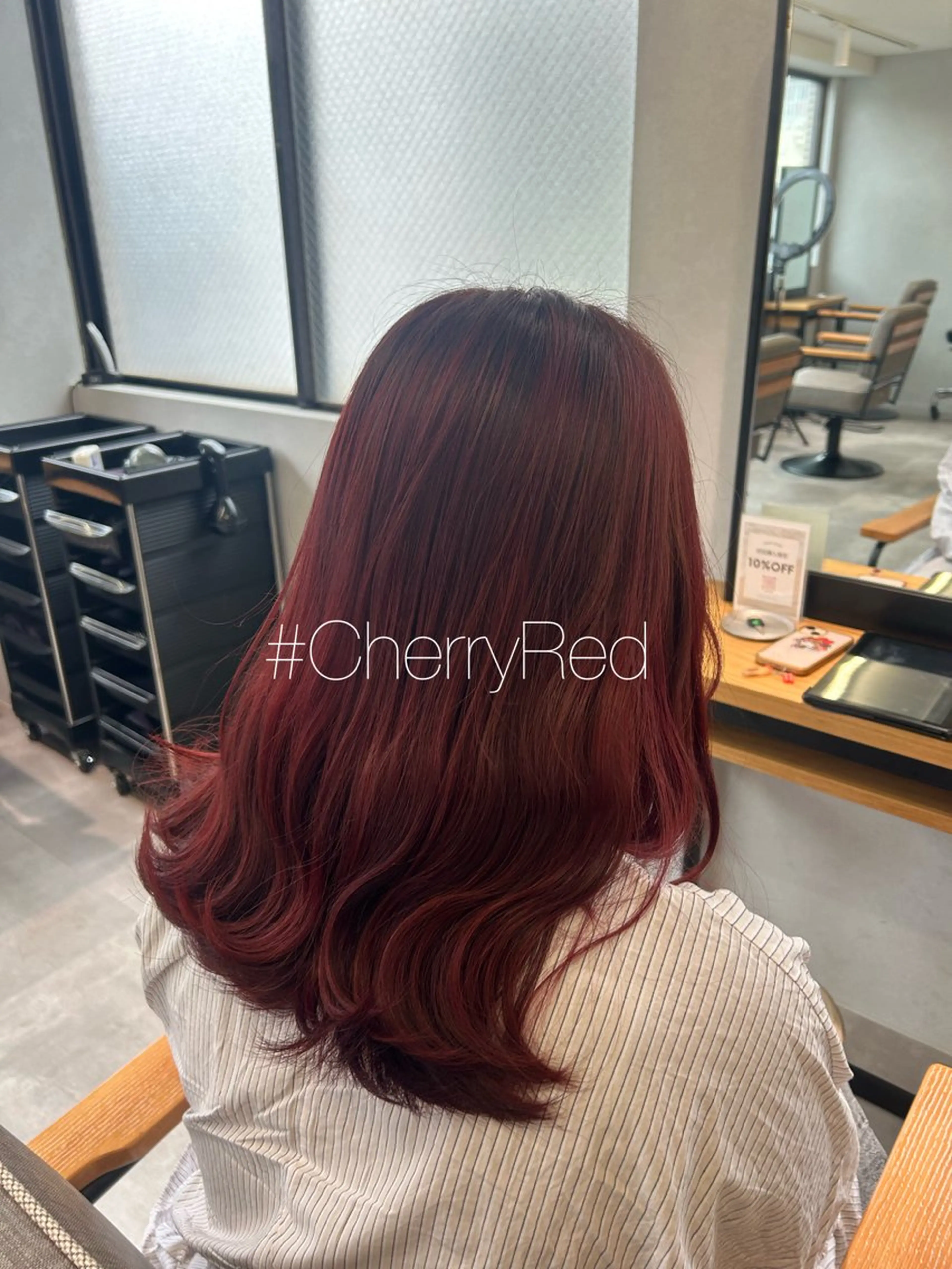 ロング カラー レッドカラー カット ヘアカラー トリートメント 暖色･似合わせカラー (廣石沙英🎀)のヘアスタイル