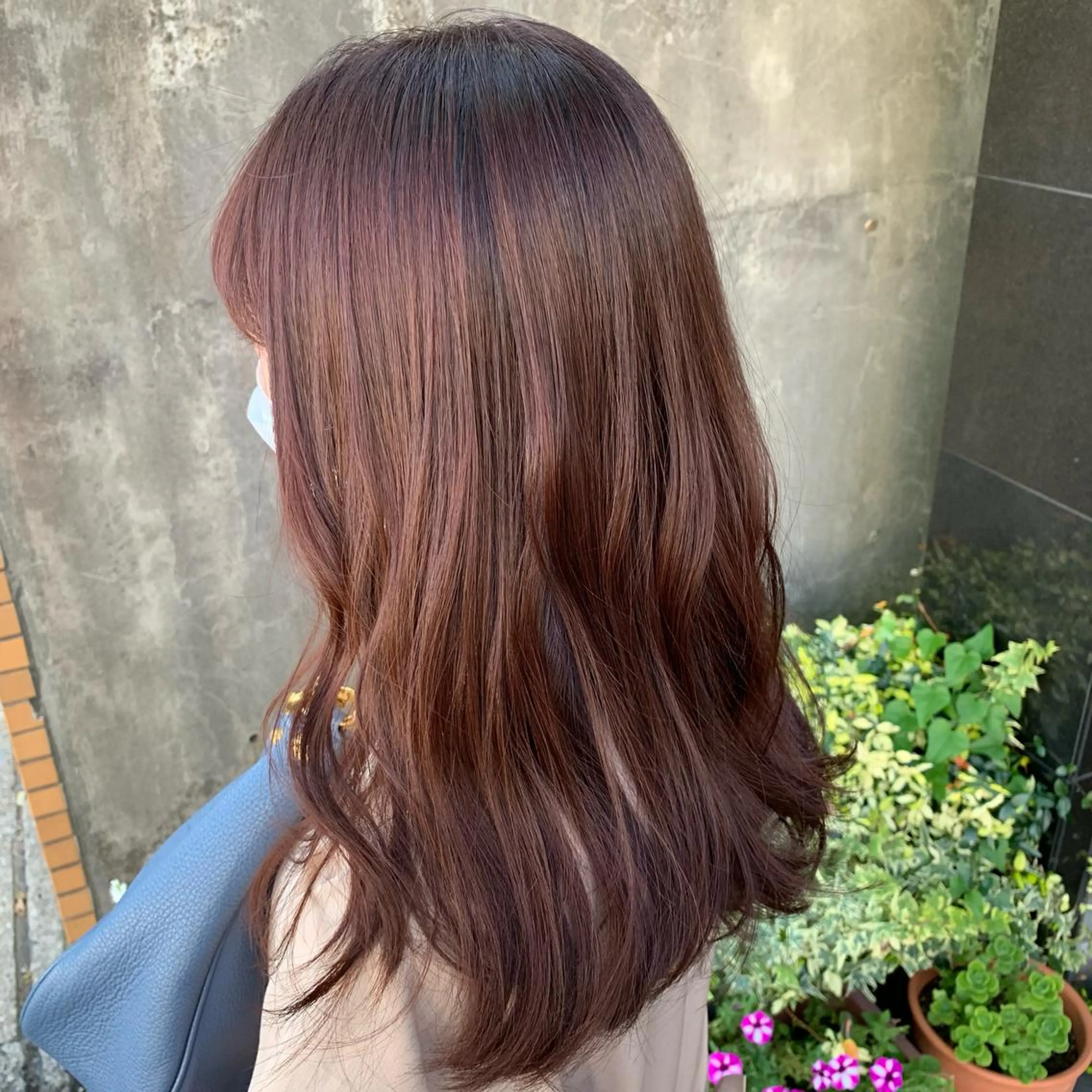セミロング カラー ブラウンカラー パープルカラー パープルブラウン ヘアカラー トリートメント Yuuki🌷名古屋 栄 カラー/ボブのヘアスタイル