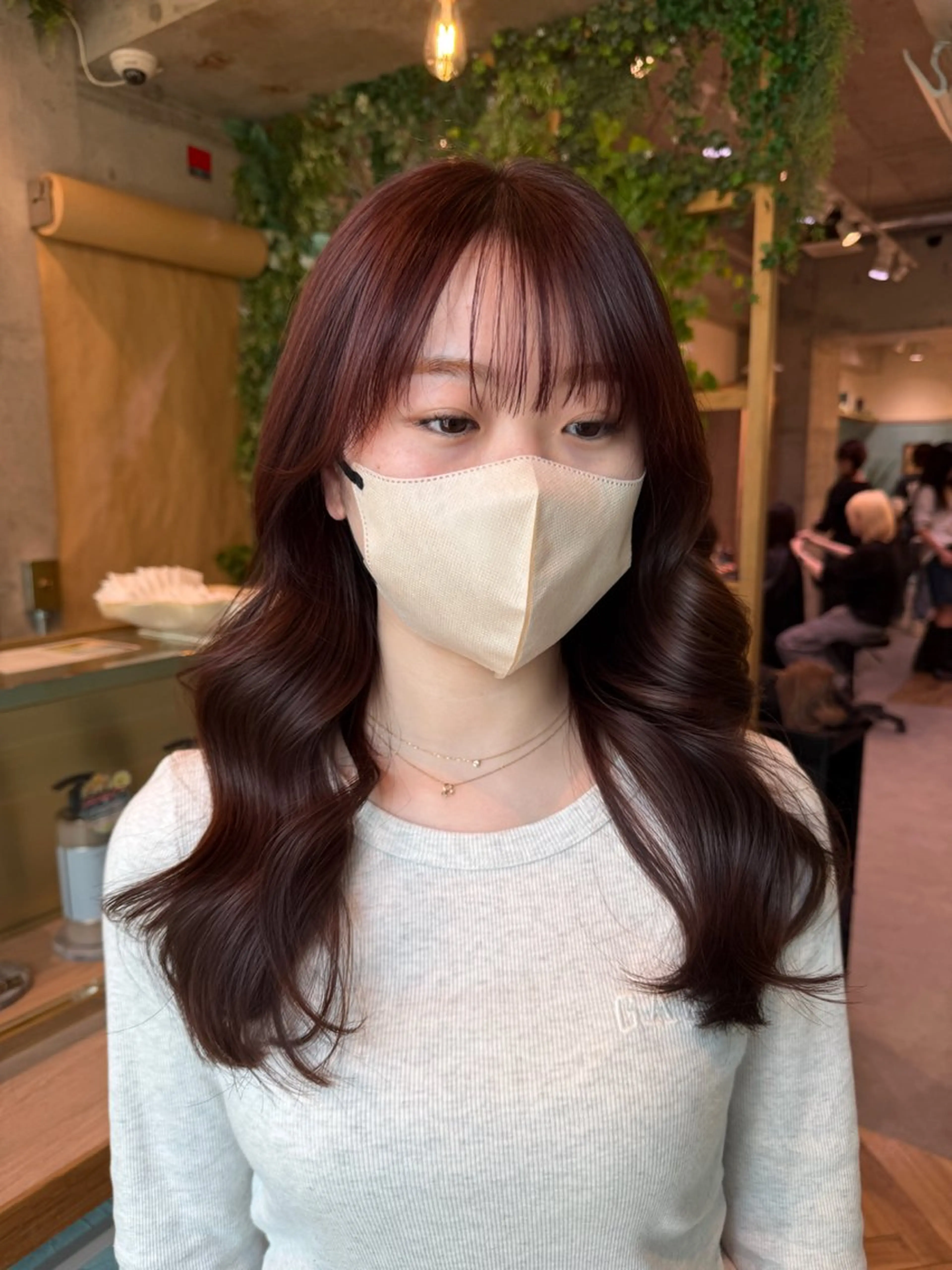 セミロング カラー カット ヘアカラー 縮毛矯正 トリートメント ♥️韓国レイヤー/ カラー/優希/大宮のヘアスタイル