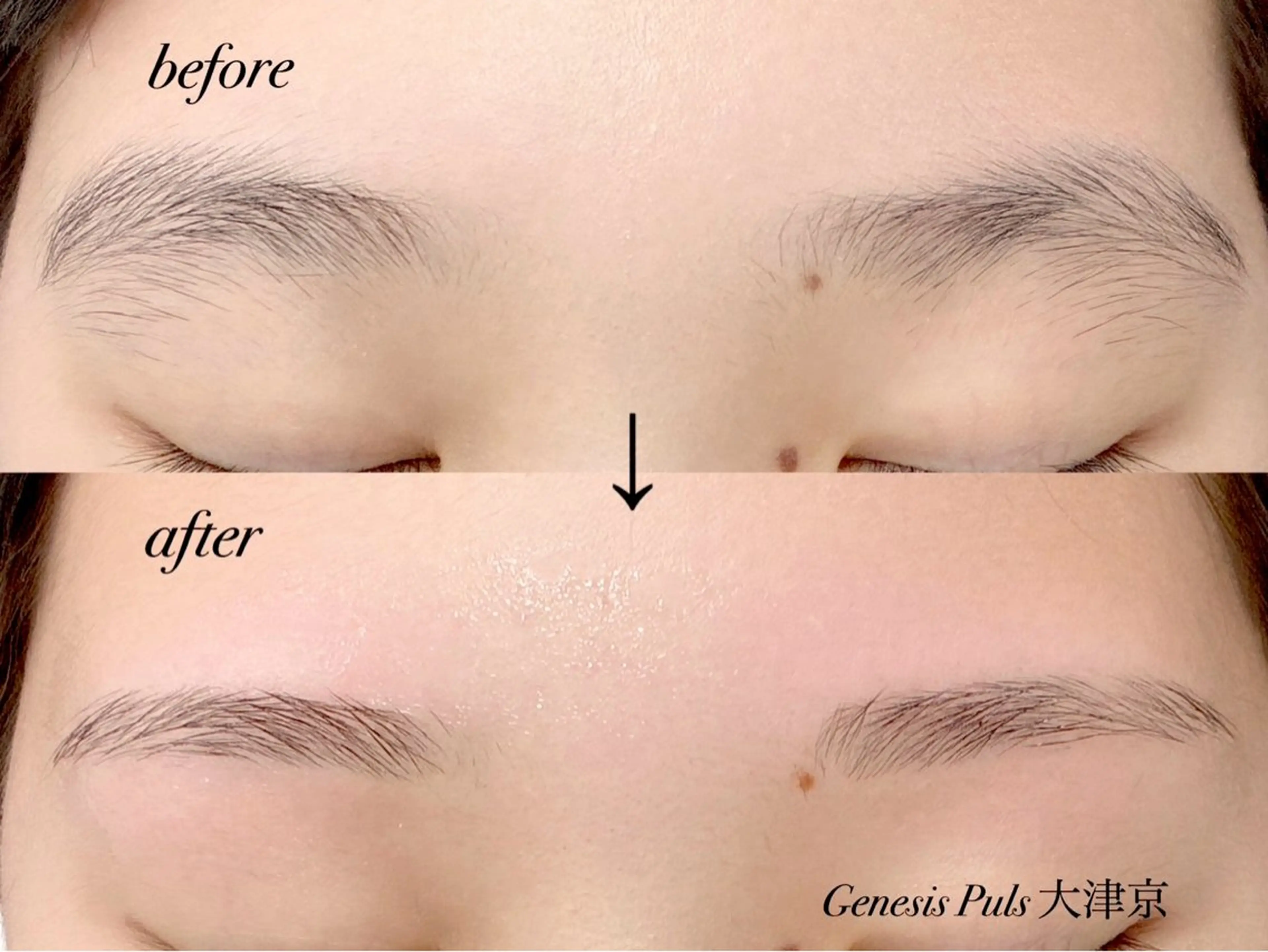 アイブロウ ワックス脱毛 Genesis Plus大津京店のマツエク・マツパデザイン