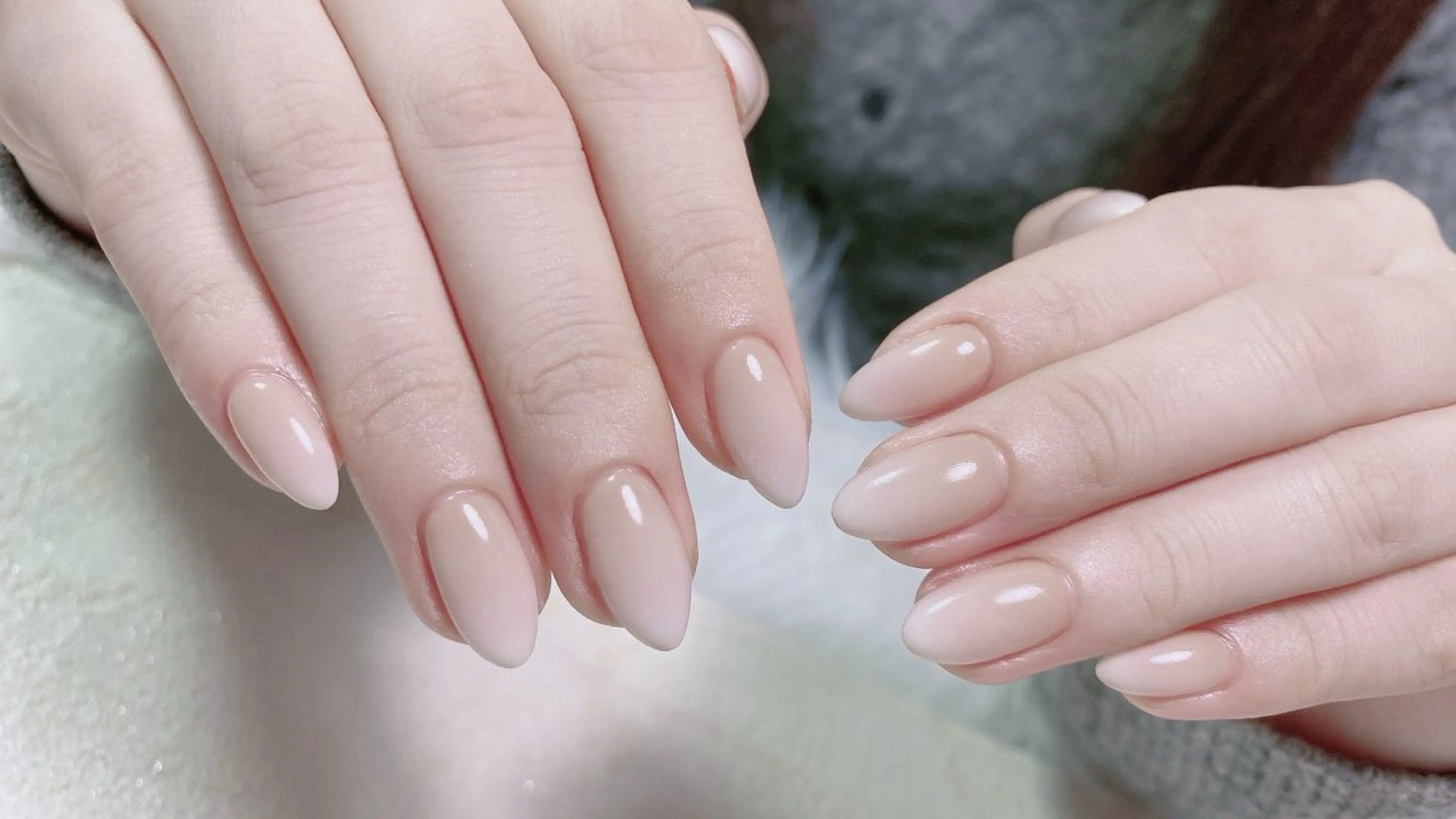 ネイル ボルドー キラキラネイル 韓国ネイル ワンカラーネイル スカルプネイル ハンドネイル オーシャン スカルプネイルサロンのネイルデザイン