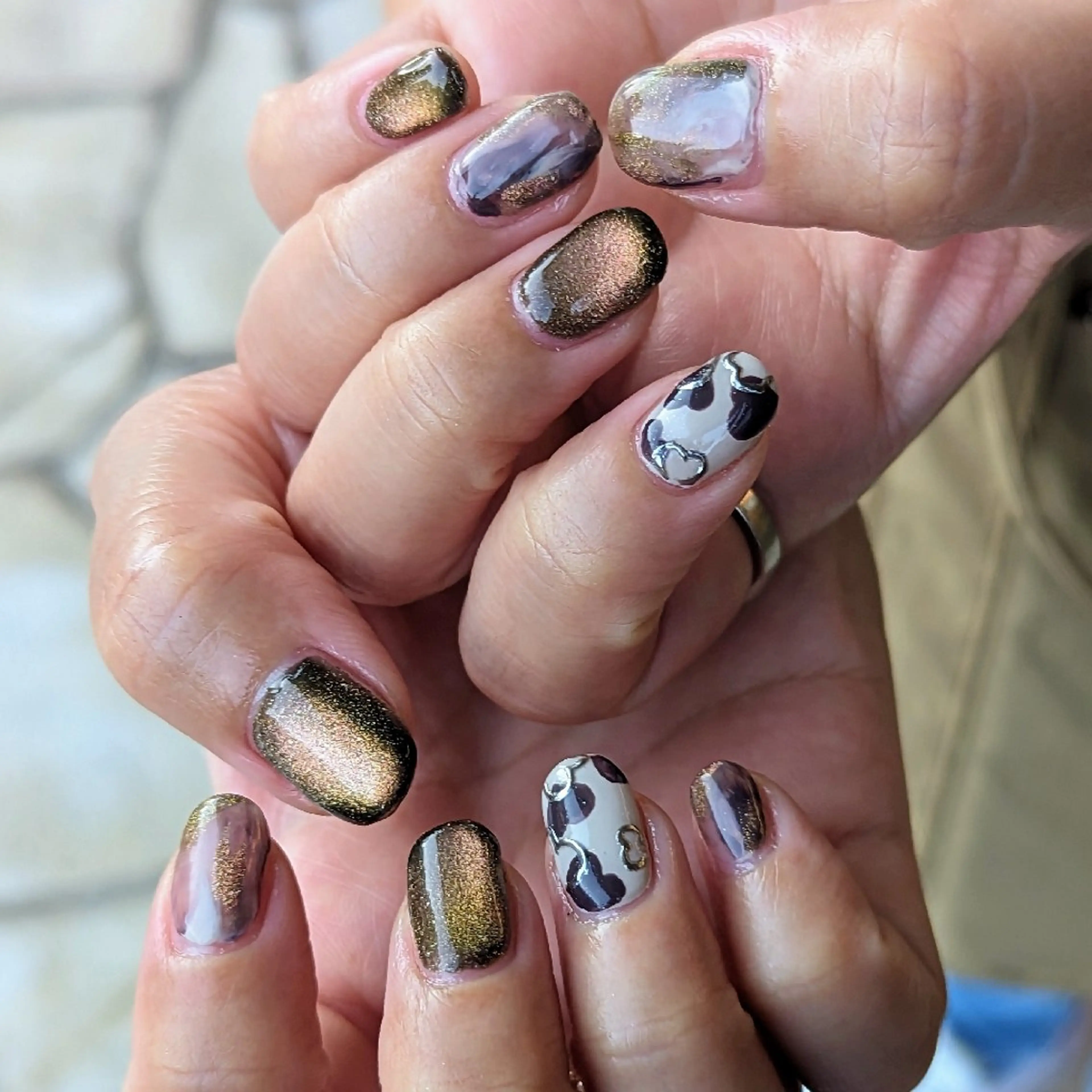 ネイル ハート マグネットネイル ナリタ・ マミのネイルデザイン