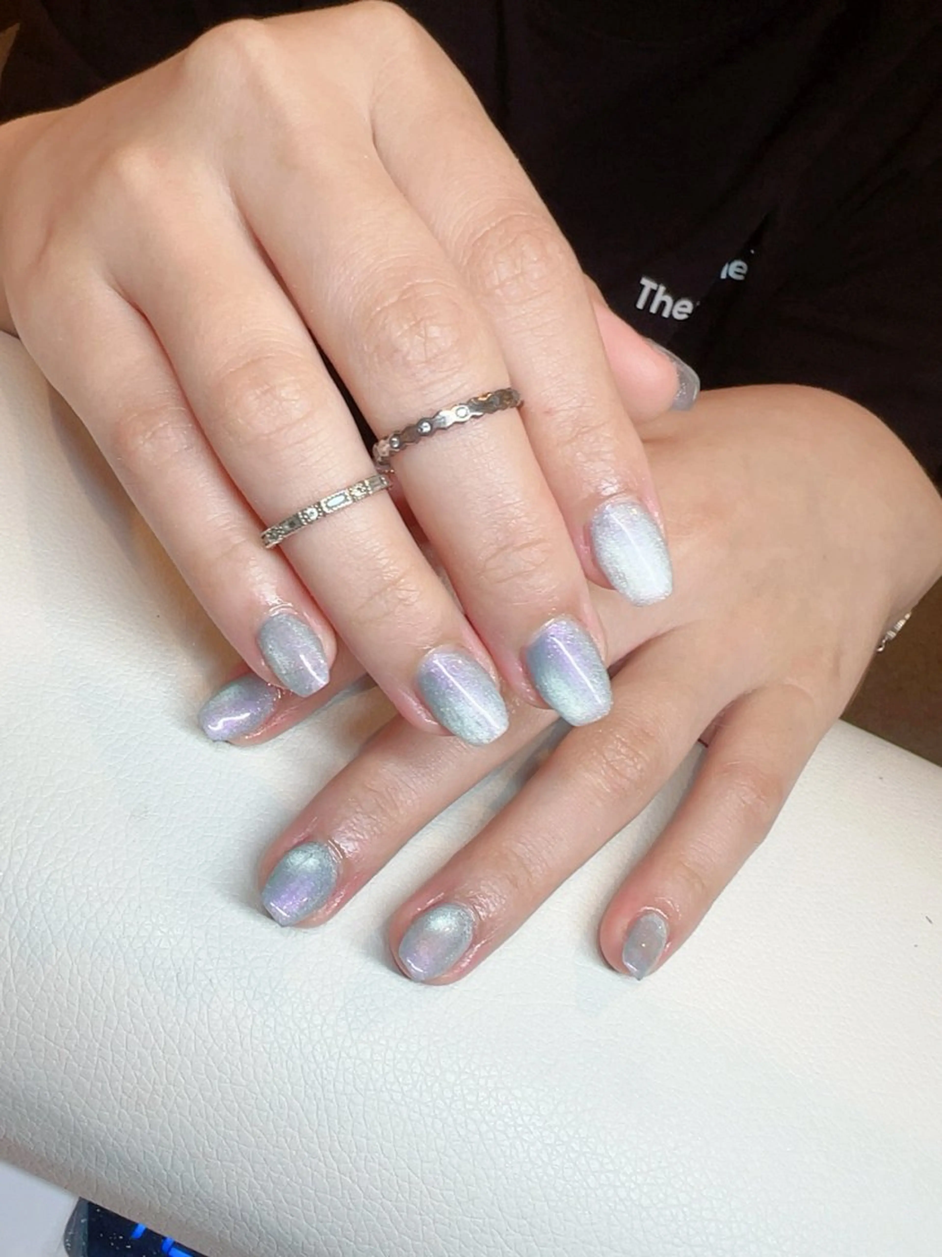 ネイル キラキラネイル 韓国ネイル マグネットネイル 春ネイル ワンホンネイル ハンドネイル RUBY Nail 日暮里店のネイルデザイン