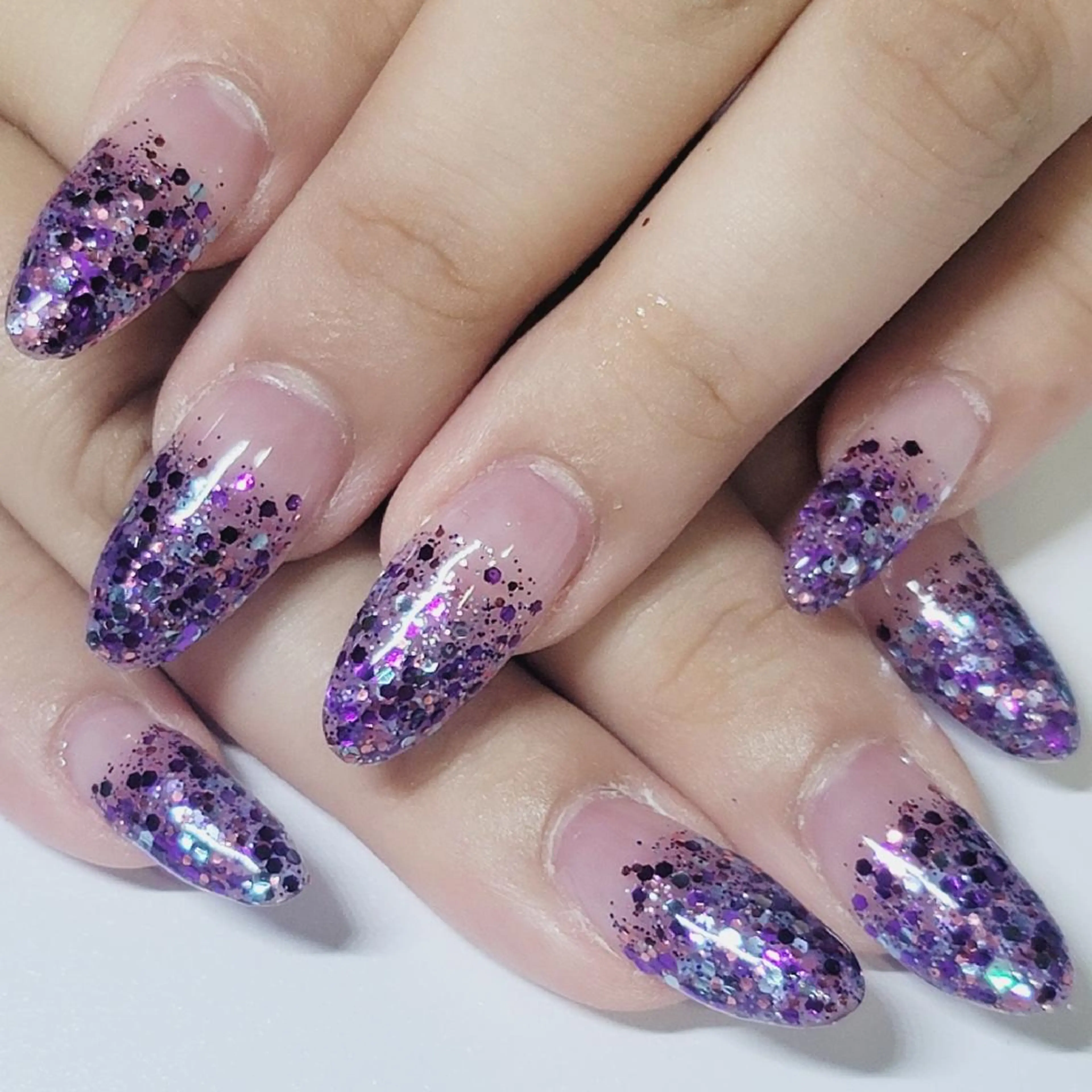 ネイル グラデーション ラメ(グリッター) ミラーネイル ネイビー ワンカラーネイル ハンドネイル よしだ ひろきのネイルデザイン