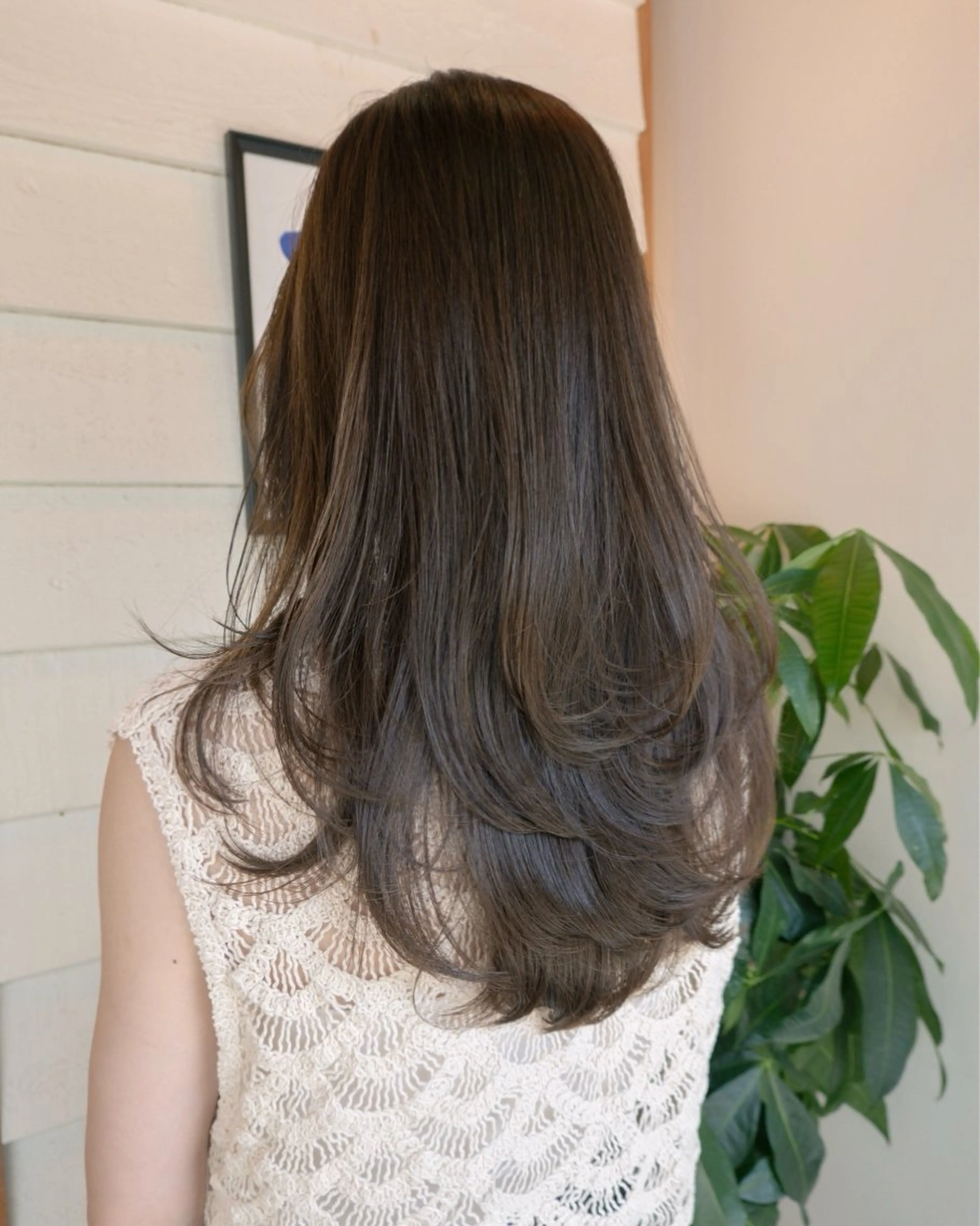 ロング カラー カット ヘアカラー 韓国レイヤー　船橋 徒歩5分/小川友美のヘアスタイル