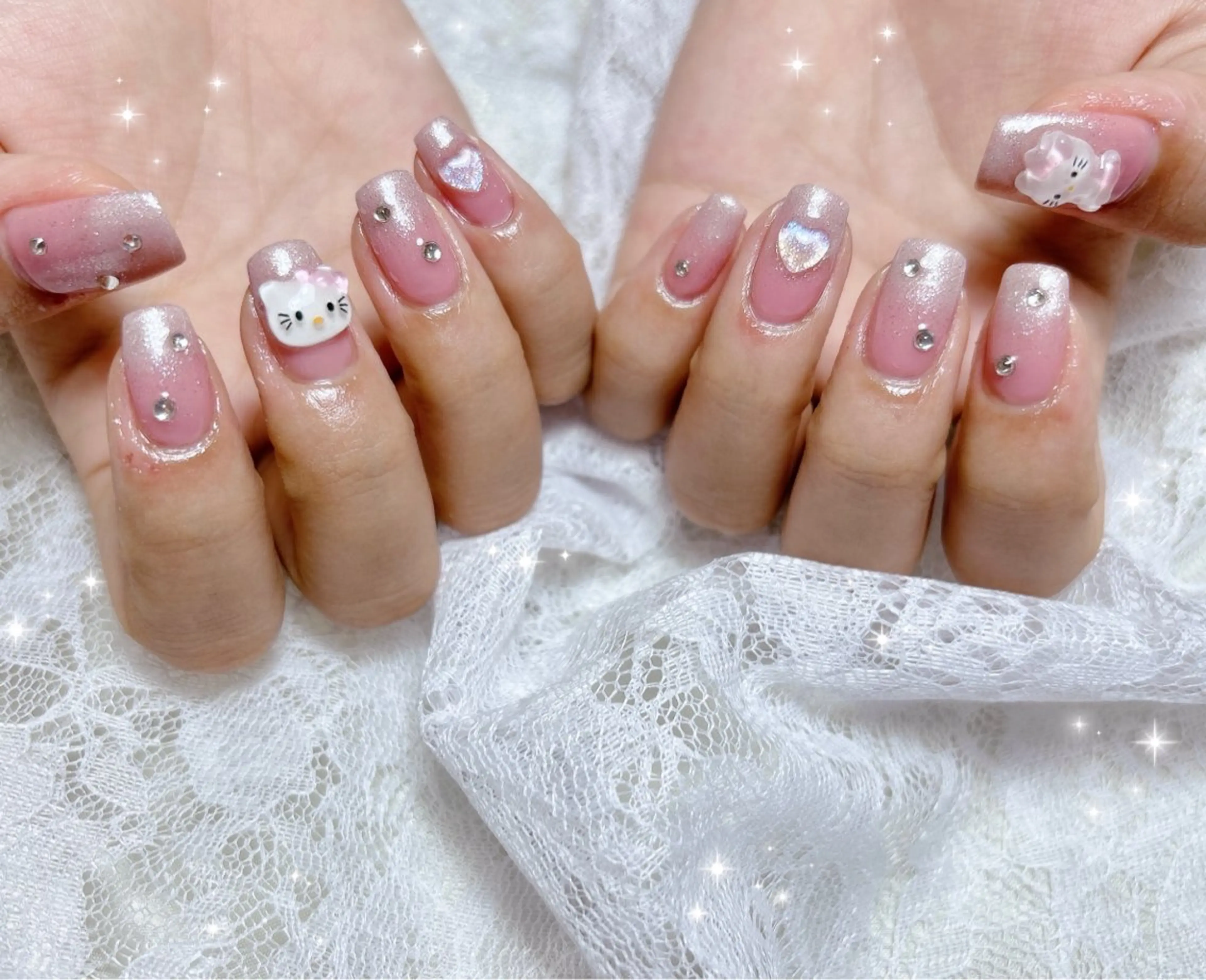 ネイル グラデーション ハンドネイル FLARE NAIL フレアネイルのネイルデザイン