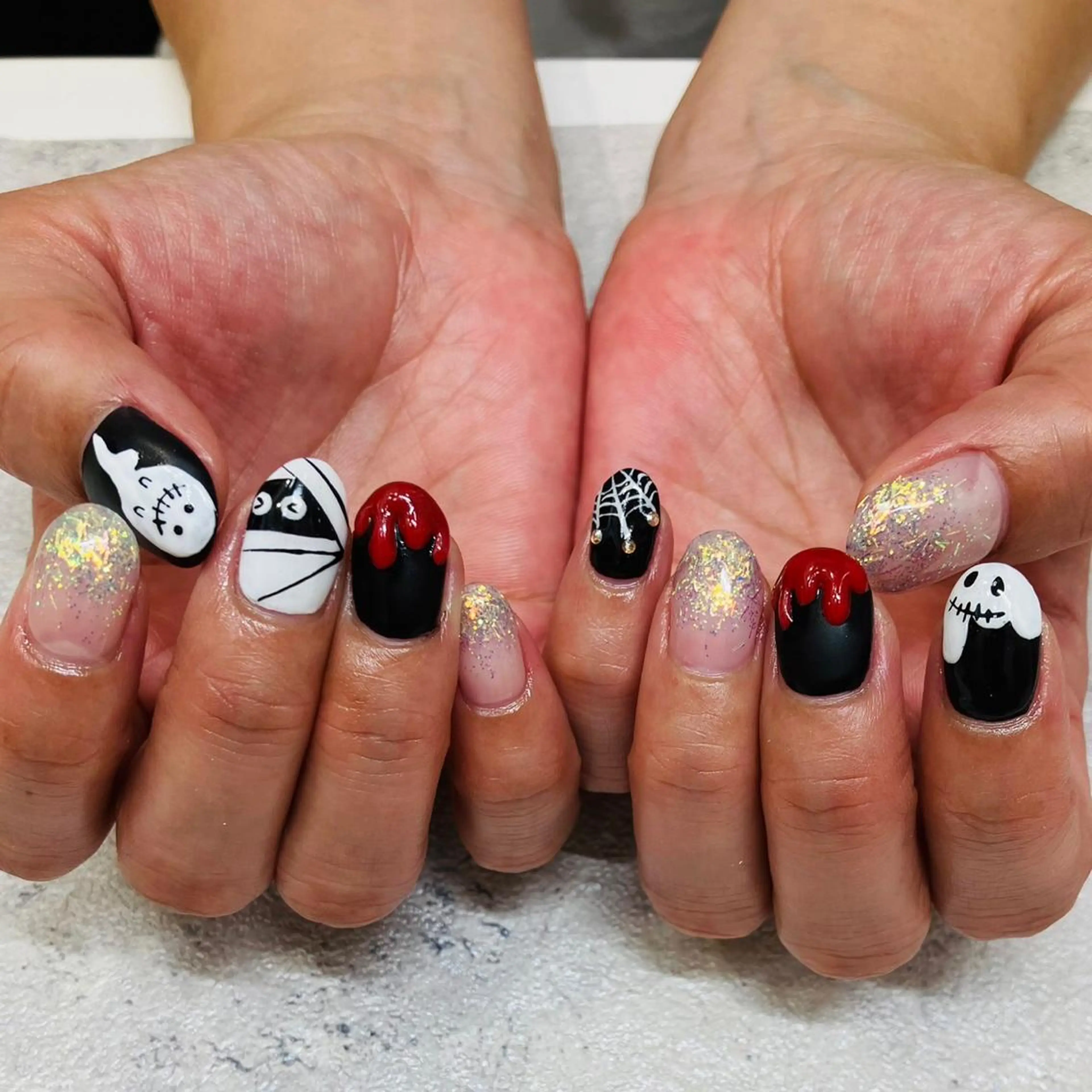 ネイル ハロウィン ハンドネイル m'sNail 福岡西区 ネイルのネイルデザイン