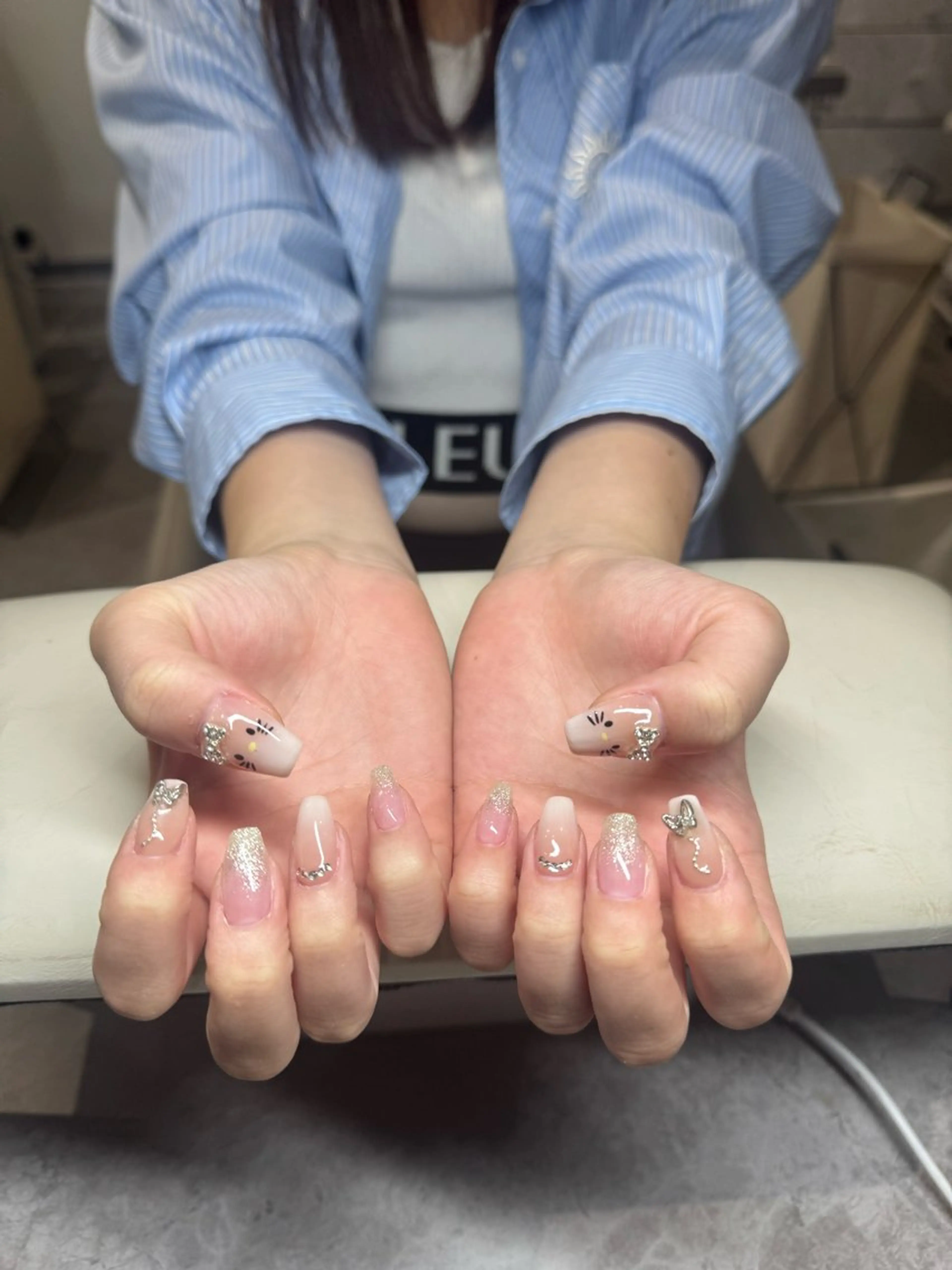 ネイル リボン ハンドネイル IROHA NAIL 北村菜帆のネイルデザイン