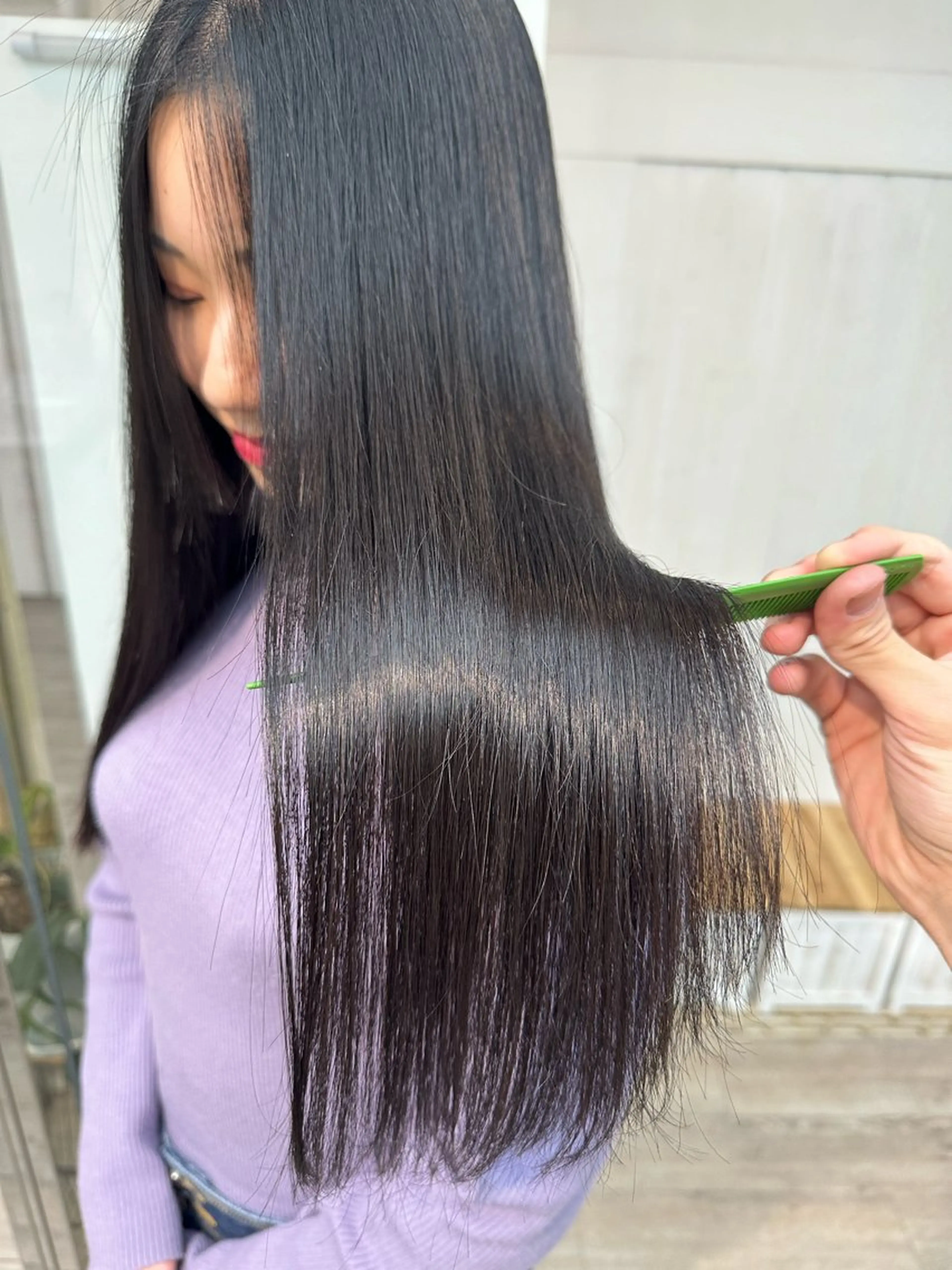 ロング 縮毛矯正 カット 縮毛矯正 ヘッドスパ KEIGO/ ベージュカラーのヘアスタイル