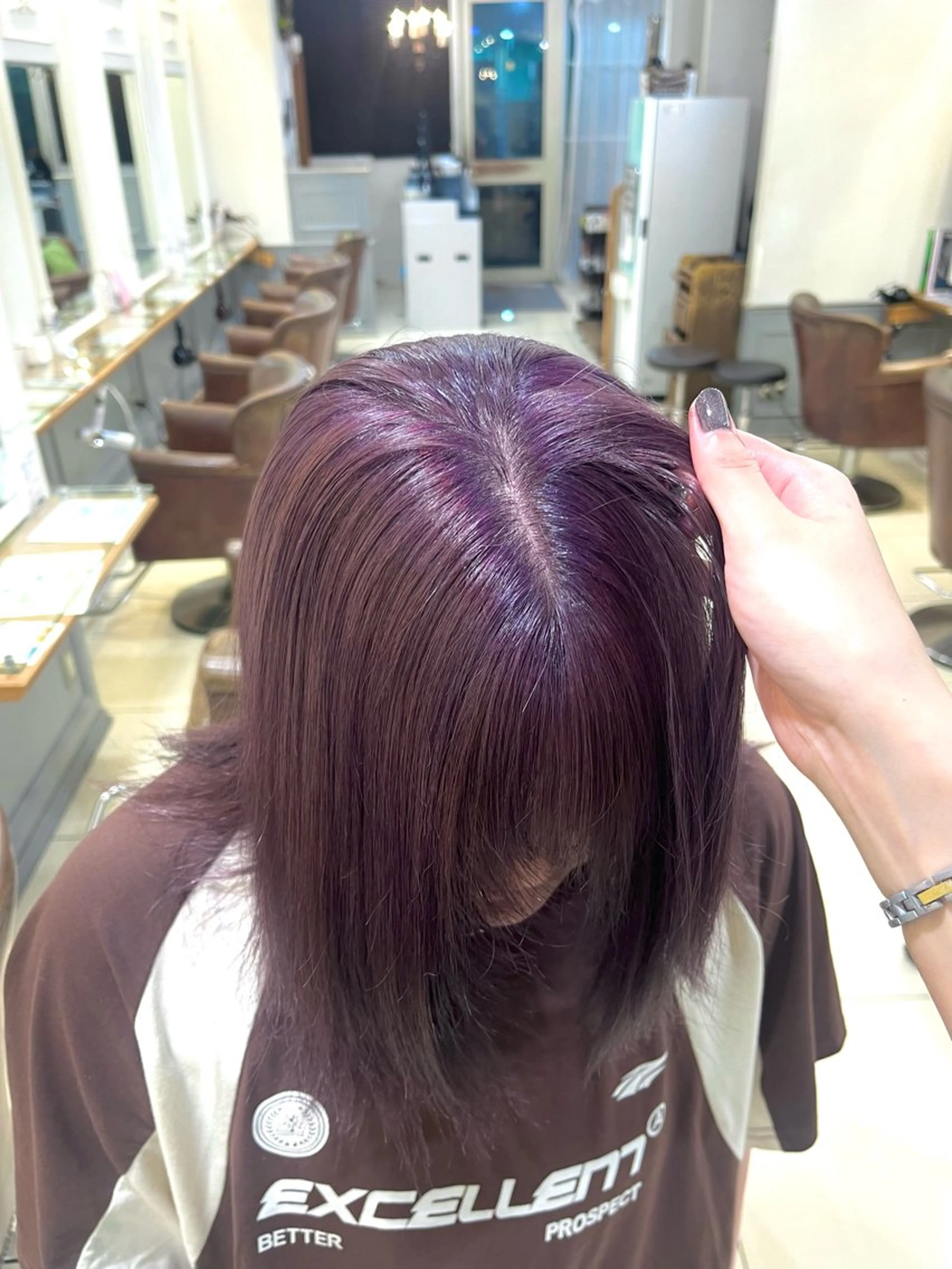 セミロング カラー ラベンダーカラー ピンクカラー ピンクラベンダー メンズパーマ/ 横浜/佐藤桃香 🦥のヘアスタイル