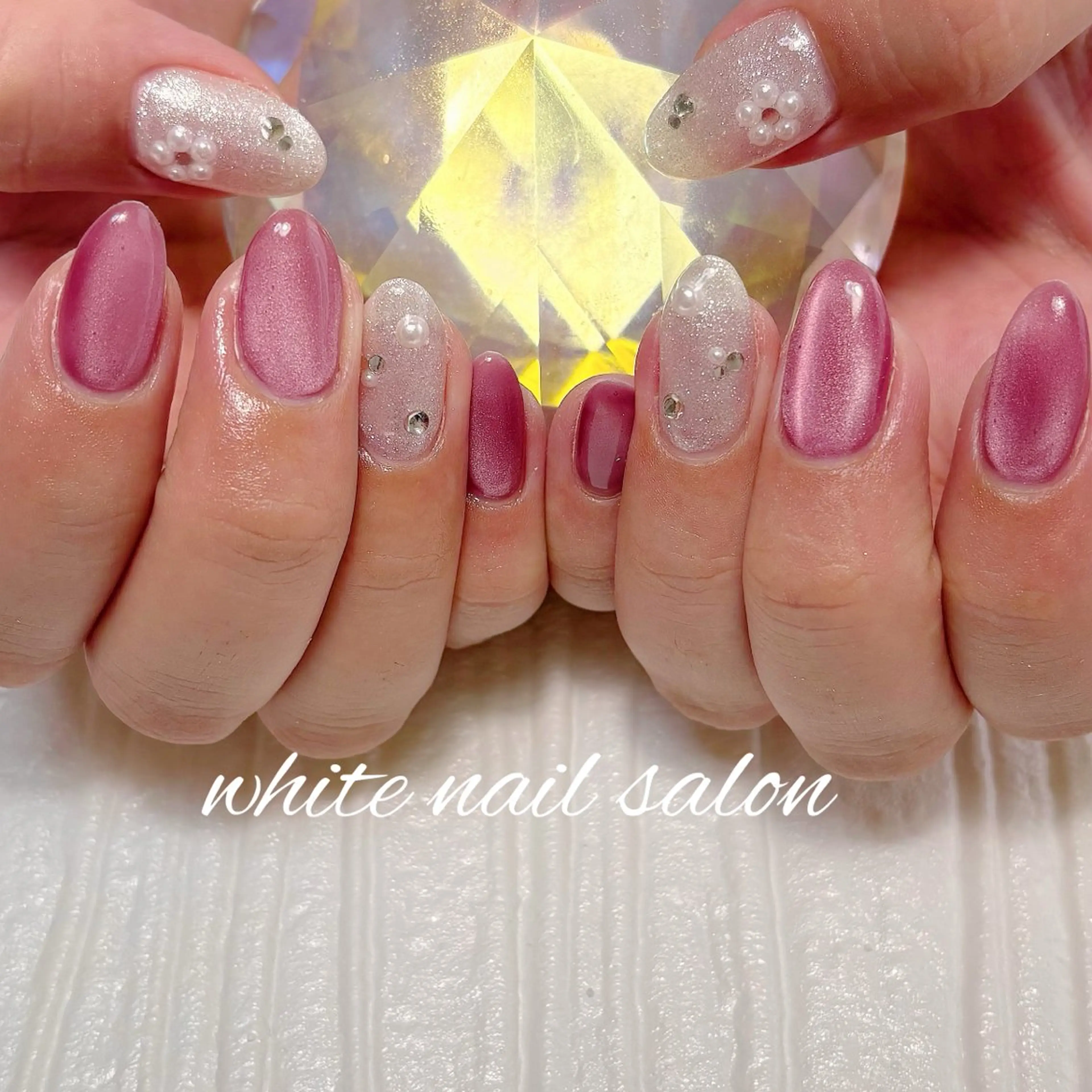 ネイル フットネイル ラメ(グリッター) ハンドネイル white nail salonのネイルデザイン
