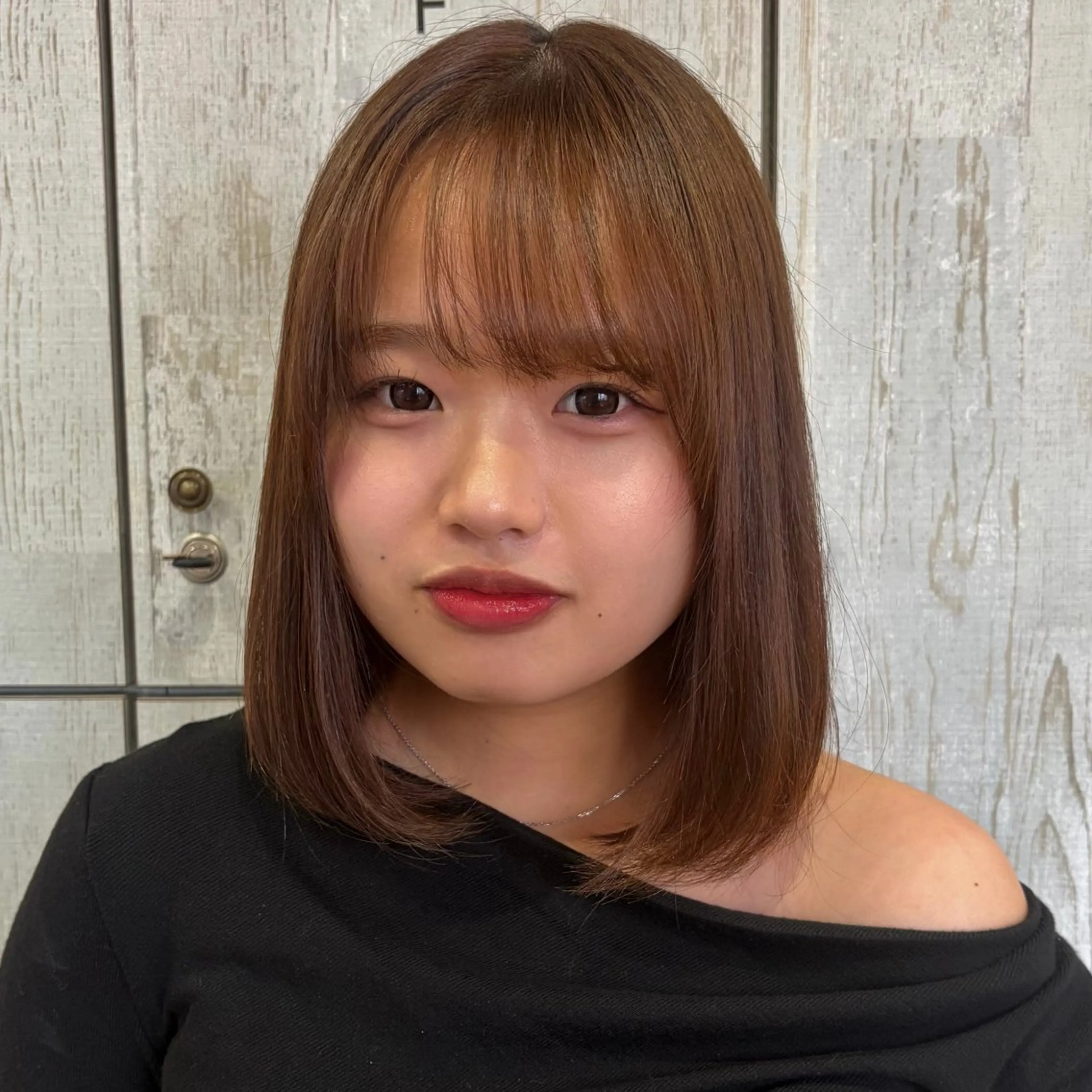 ミディアム カラー 淡色┊︎ナチュラル 🧁奈那美🧁*.゜のヘアスタイル