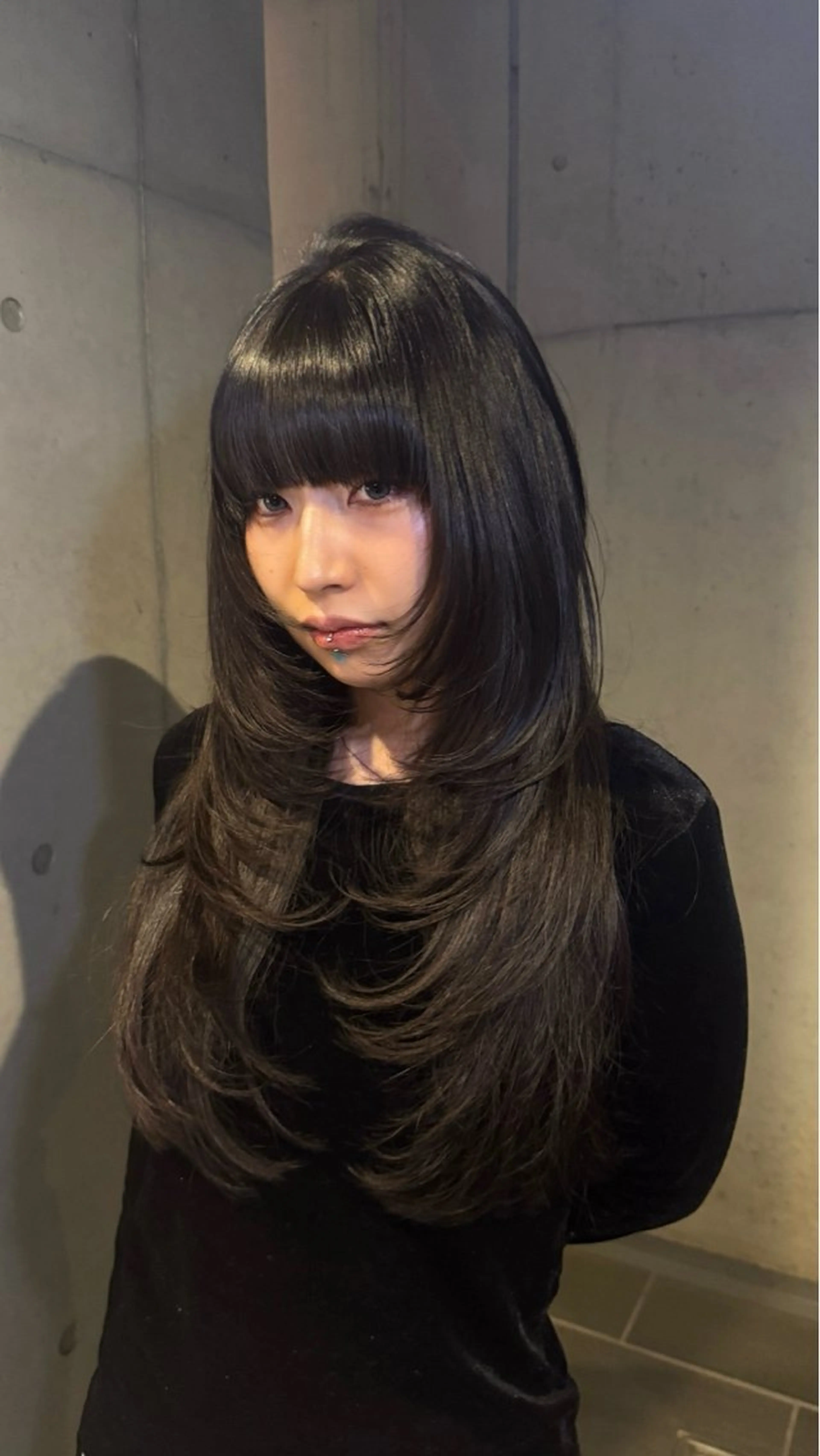 ロング カラー カット ヘアカラー だいち/ブリーチ/ レイヤーカットのヘアスタイル
