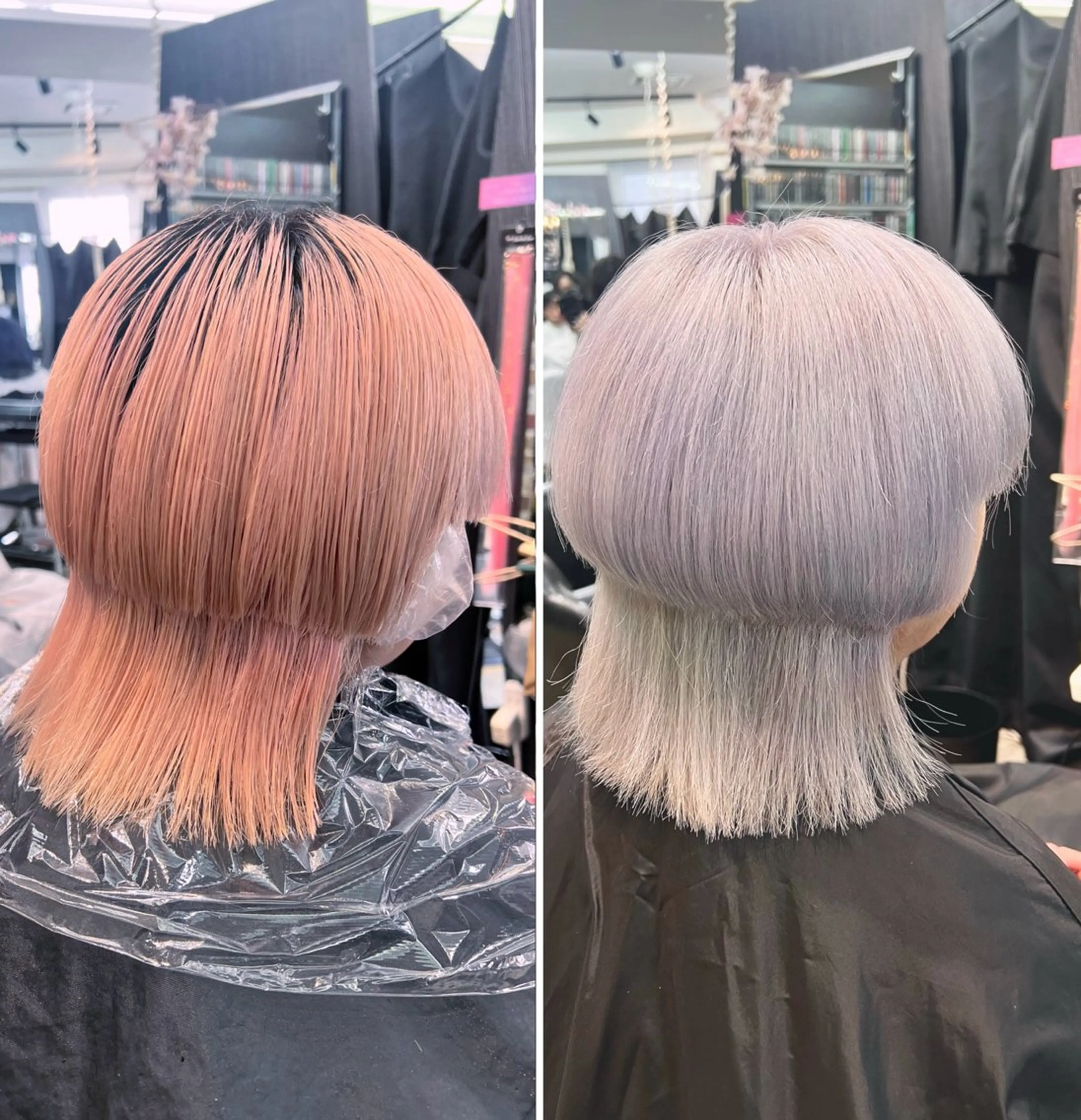 カラー ブリーチ ケアブリーチ ヘアカラー V系ウルフ/ホワイト ブリーチ/🐺Rinのヘアスタイル