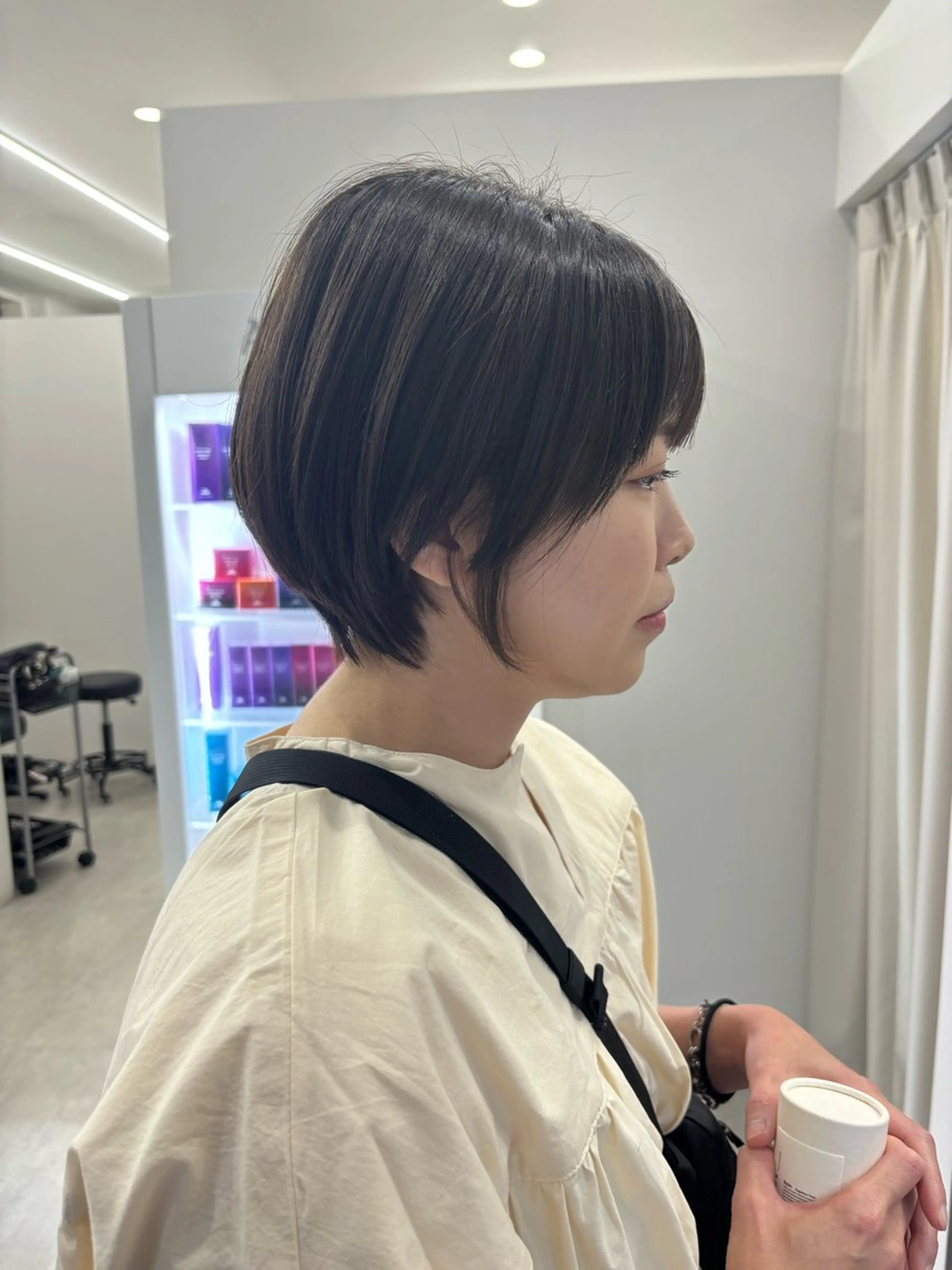 ショート ショートボブ ボブ ショートヘア 新村 華奈絵のヘアスタイル