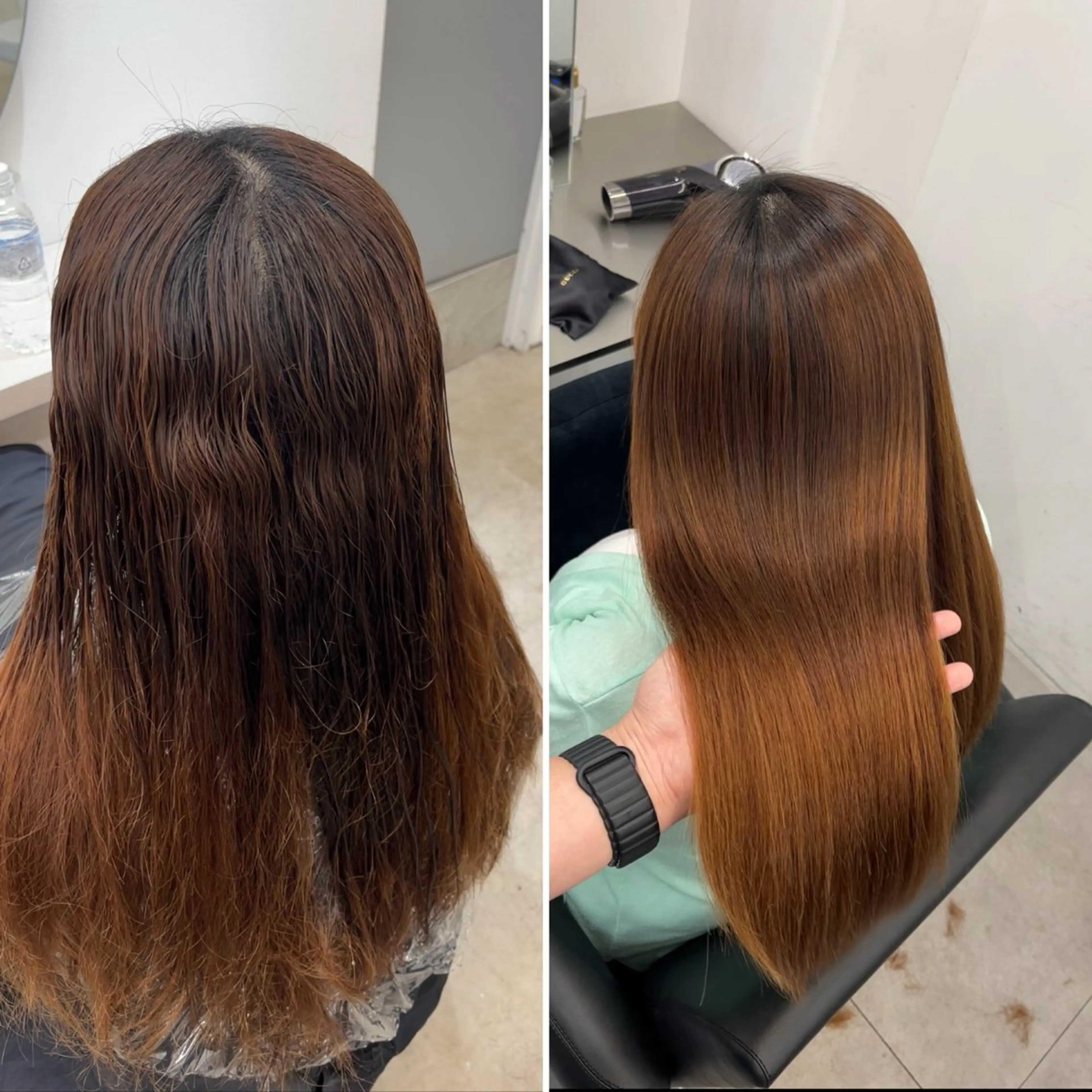 ロング 縮毛矯正 カット 縮毛矯正 トリートメント 髪質改善/縮毛矯正 梅田茶屋町/西尾祐作のヘアスタイル