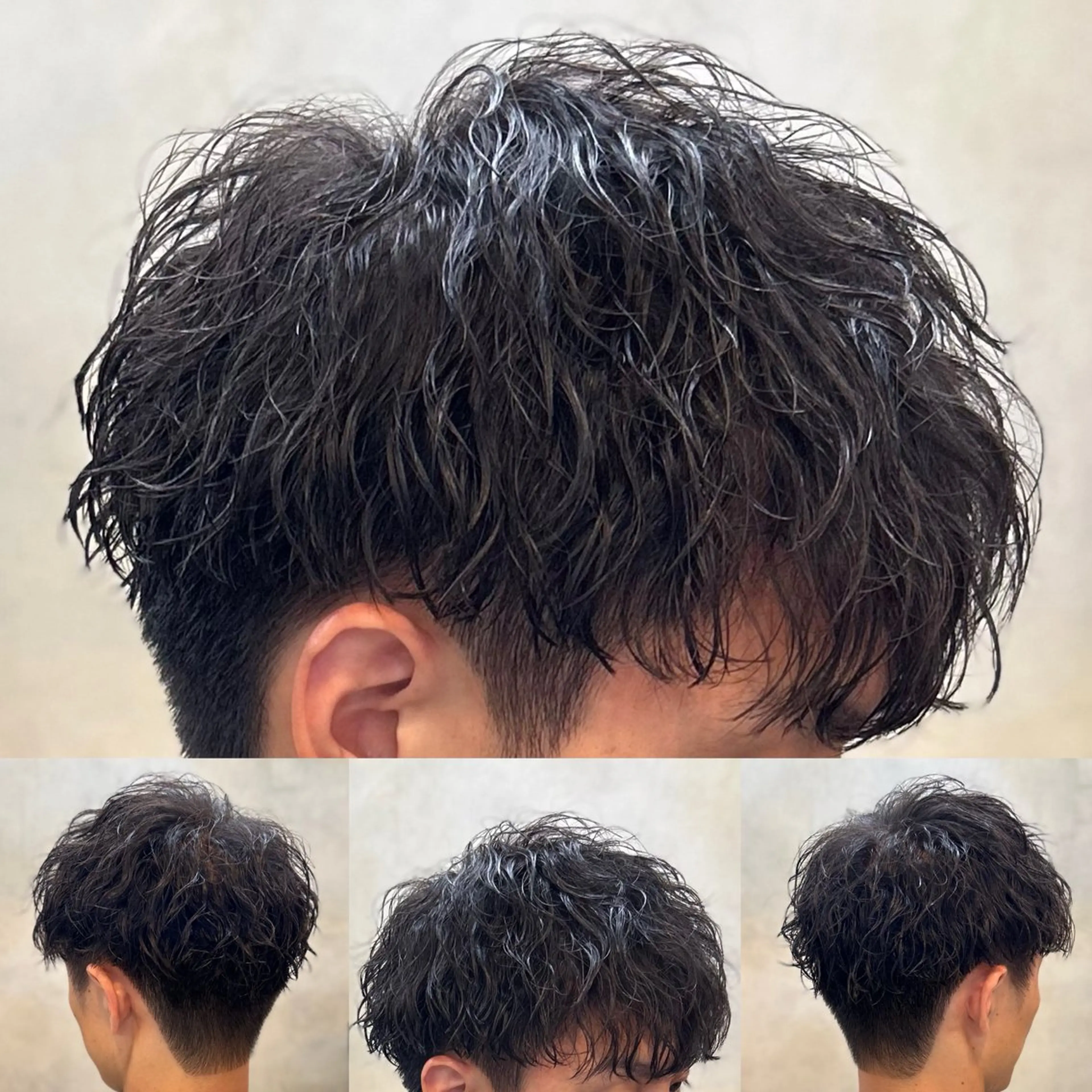 ショート パーマ メンズ カット パーマ トミモト アユムのヘアスタイル