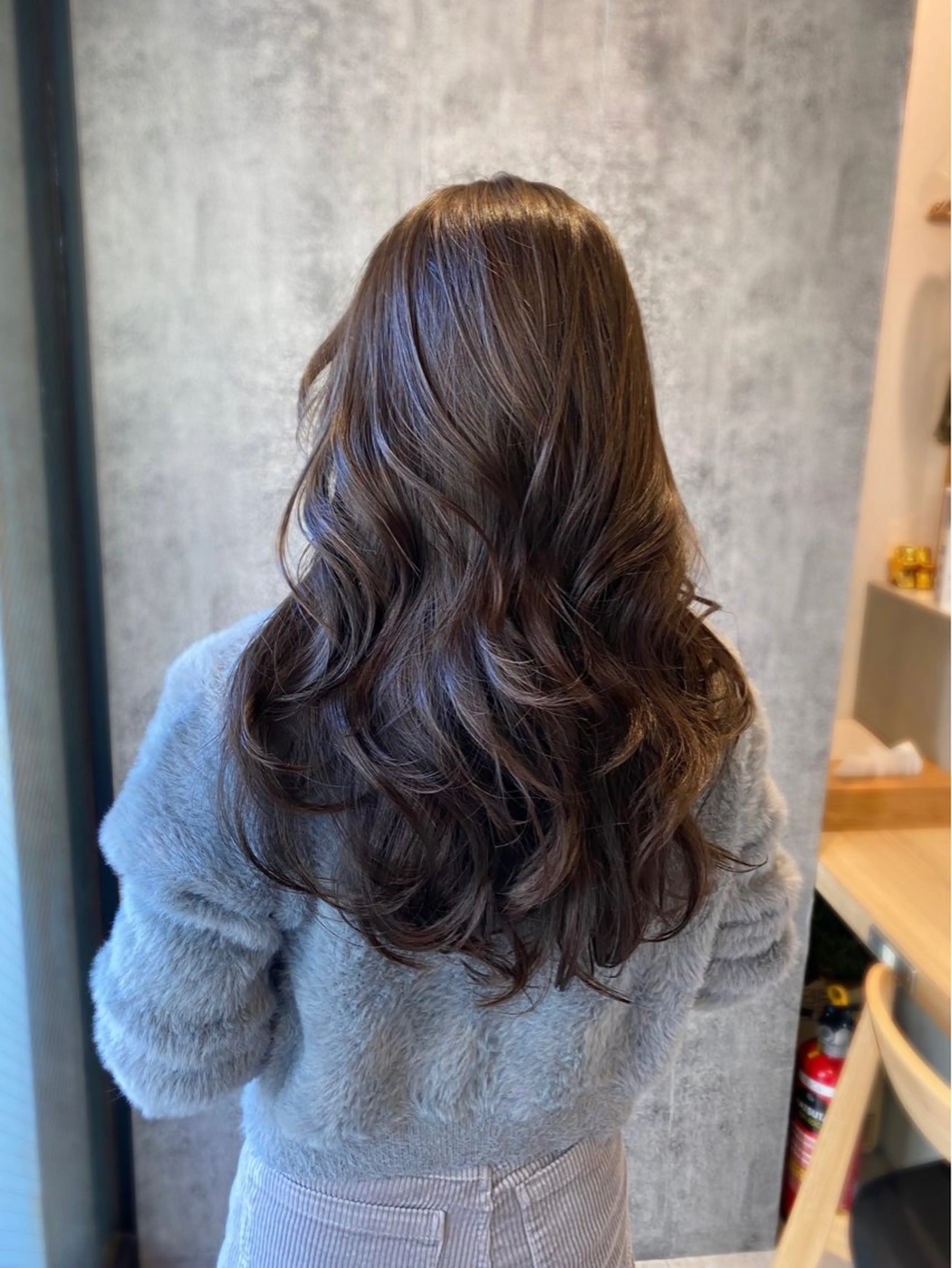 ロング アッシュ アッシュグレー アッシュグレージュ 韓国風ヘア レイヤーカット 韓国トレンドヘア しゅーやのヘアスタイル