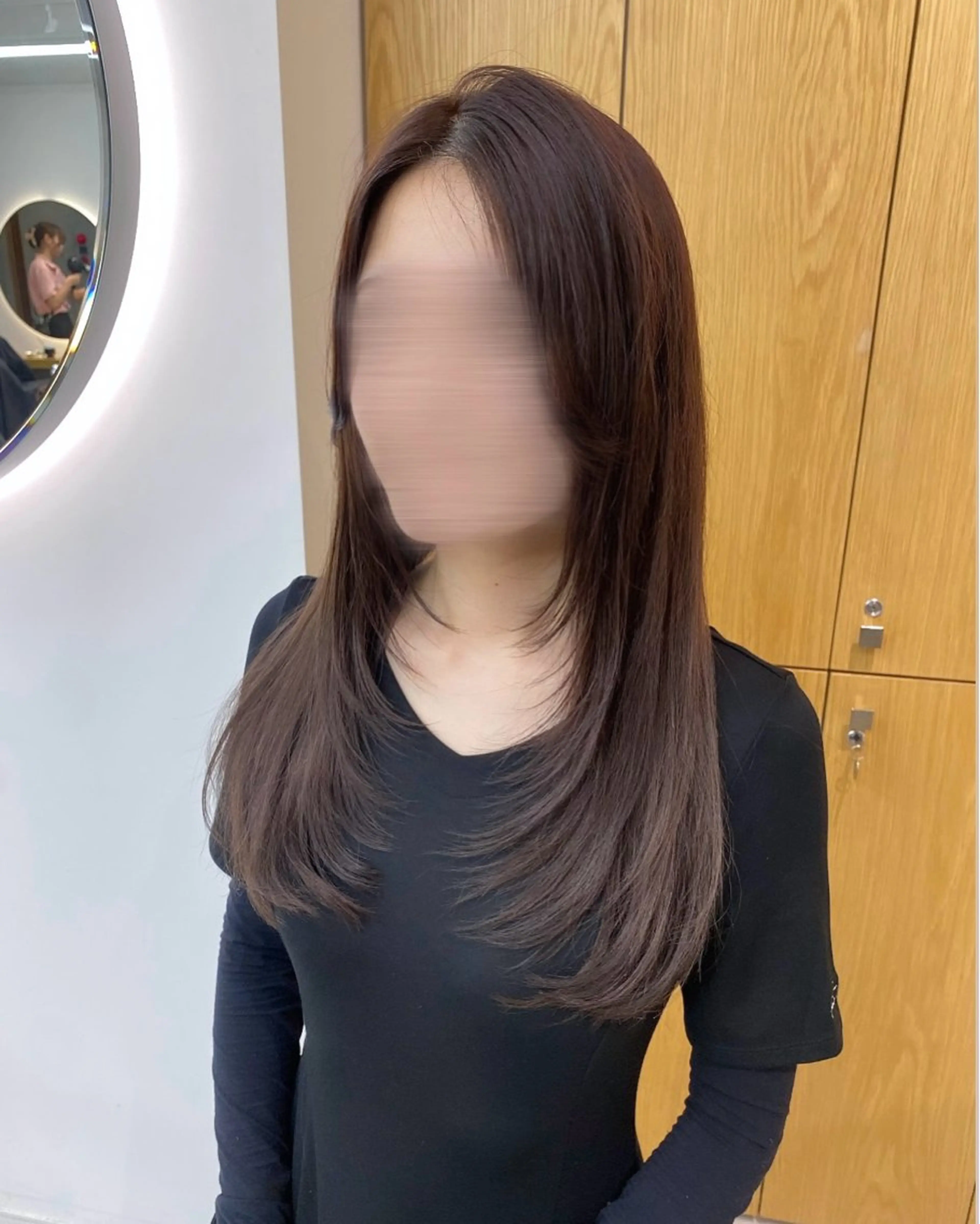 ロング カラー ブラウンカラー レイヤーカット 濱﨑 紅葉のヘアスタイル