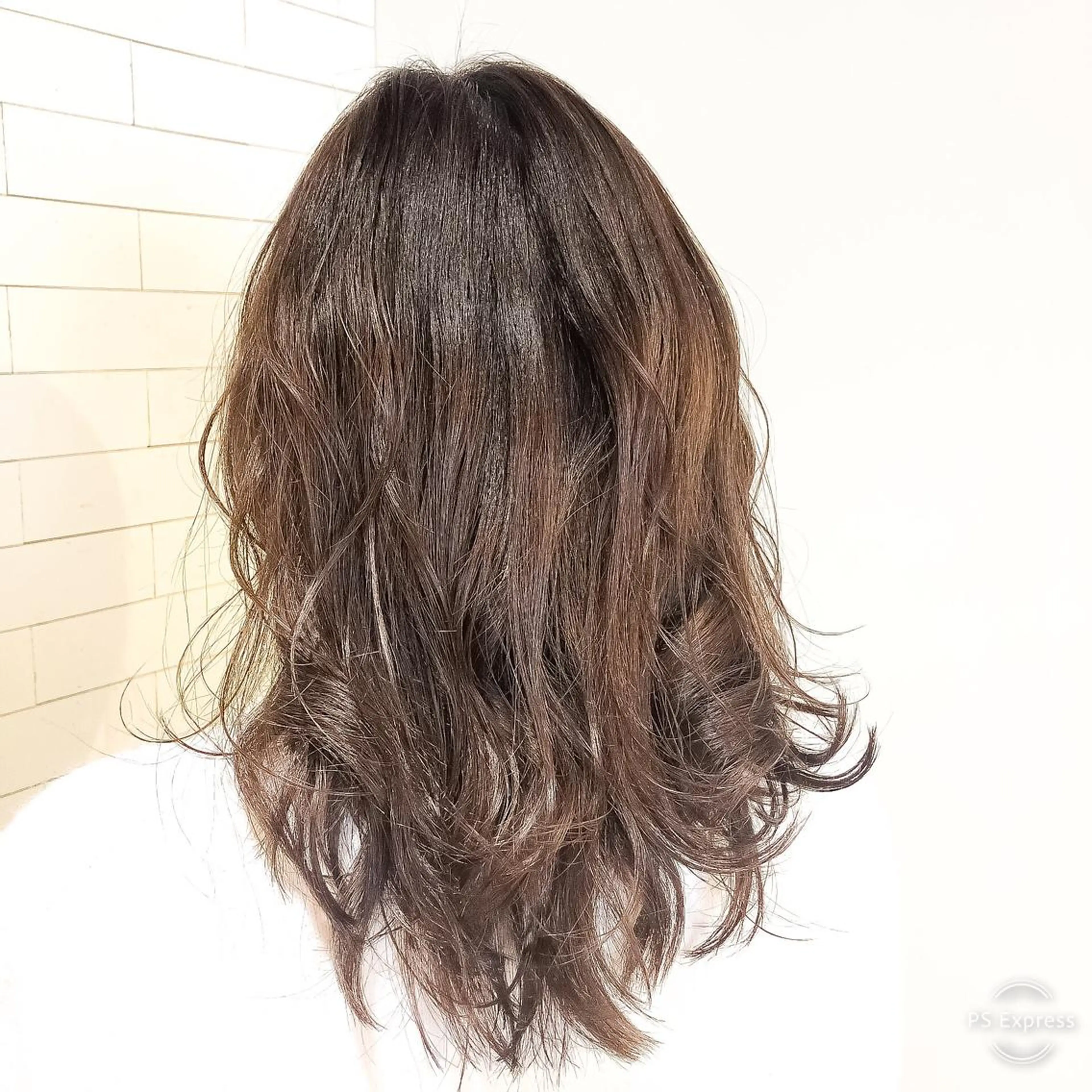 セミロング カラー パーマ ヘアアレンジ レイヤーカット レイヤー×ヘッドスパ ＊保田遥＊のヘアスタイル