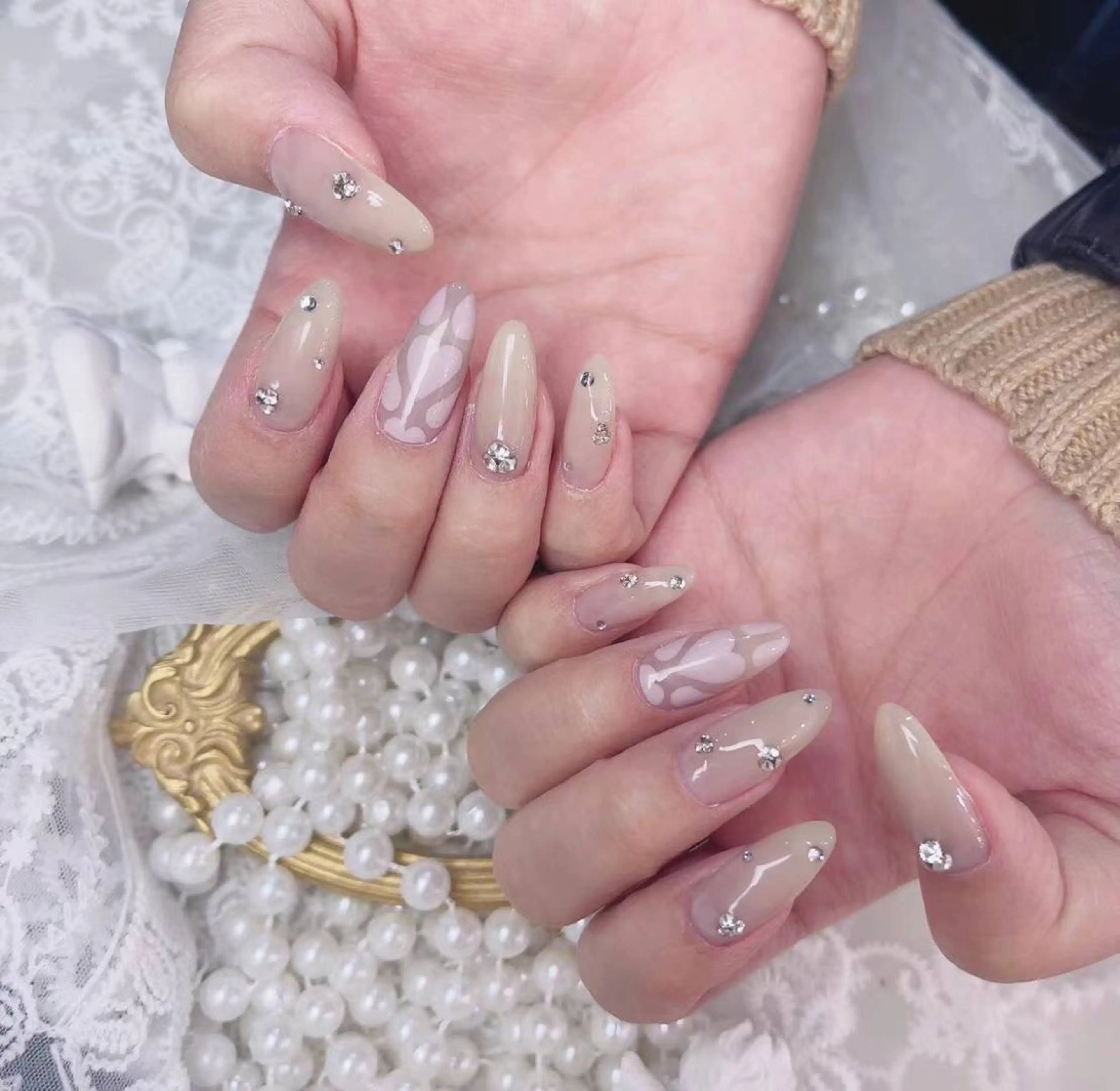 ネイル アートネイル フラワーネイル フットネイル ジェルネイル ハート Babarla Nailのネイルデザイン