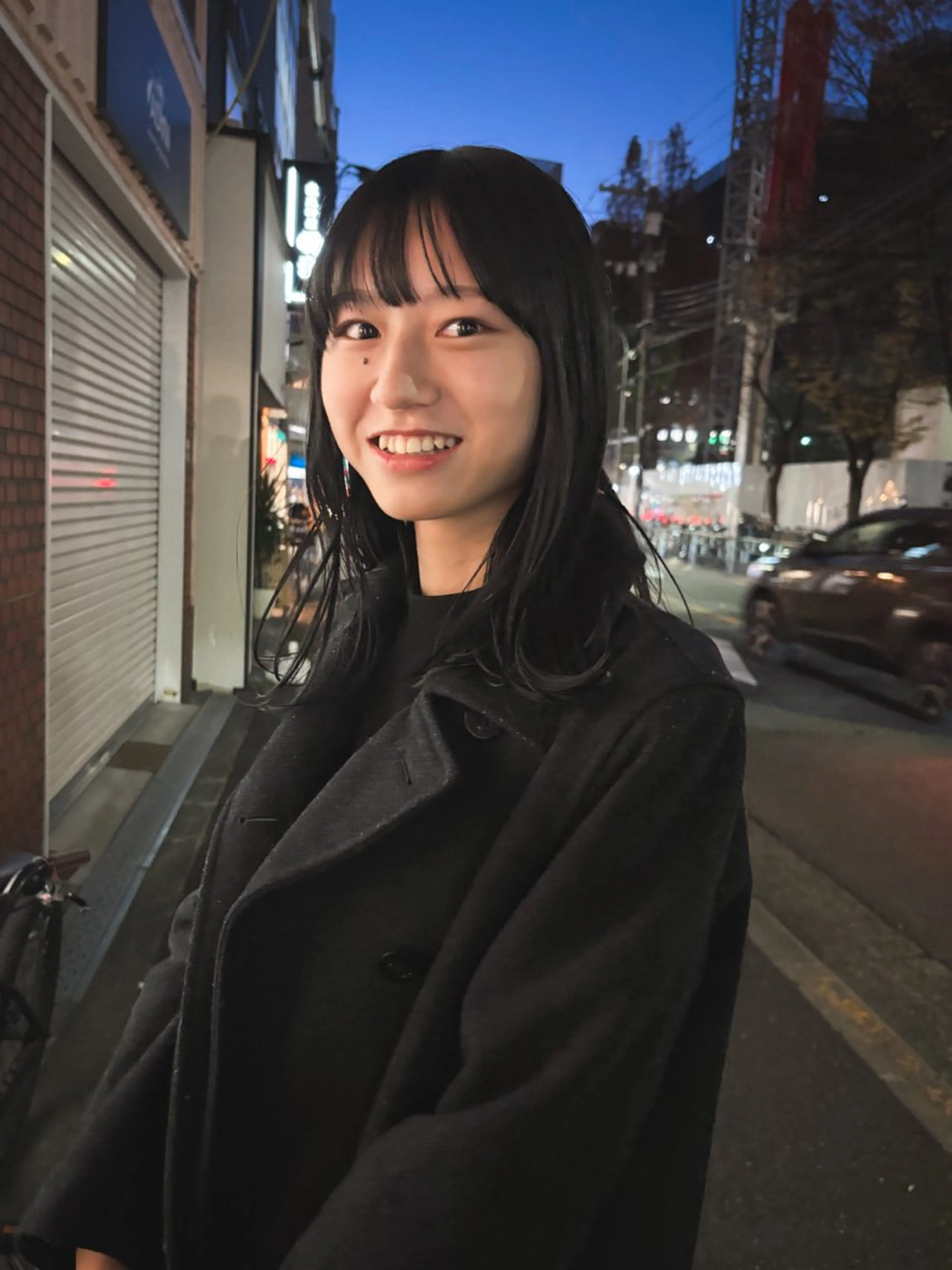 ミディアム カット ヘアカラー ハッシュカット /レイヤー/大阪中津のヘアスタイル