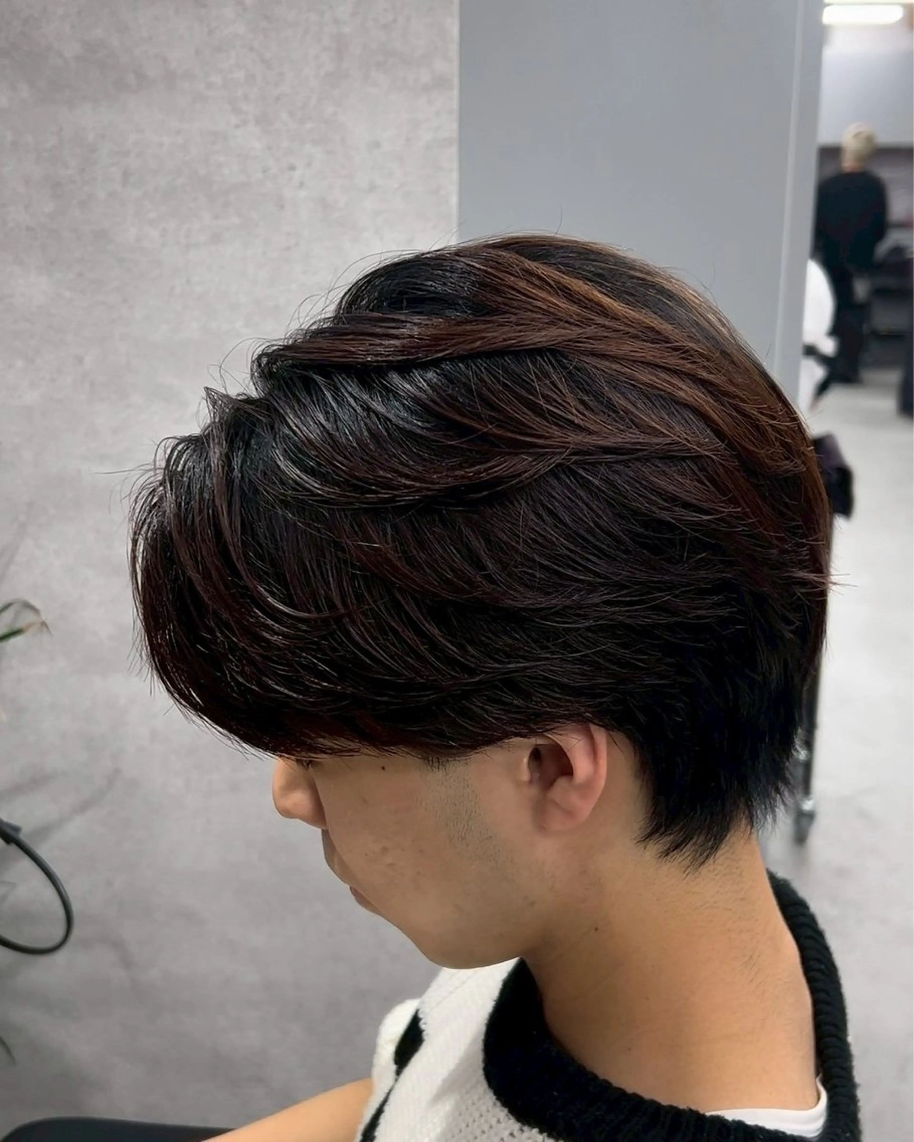 ミディアム カラー パーマ ヘアアレンジ メンズ キッズ 川手 琉聖のヘアスタイル