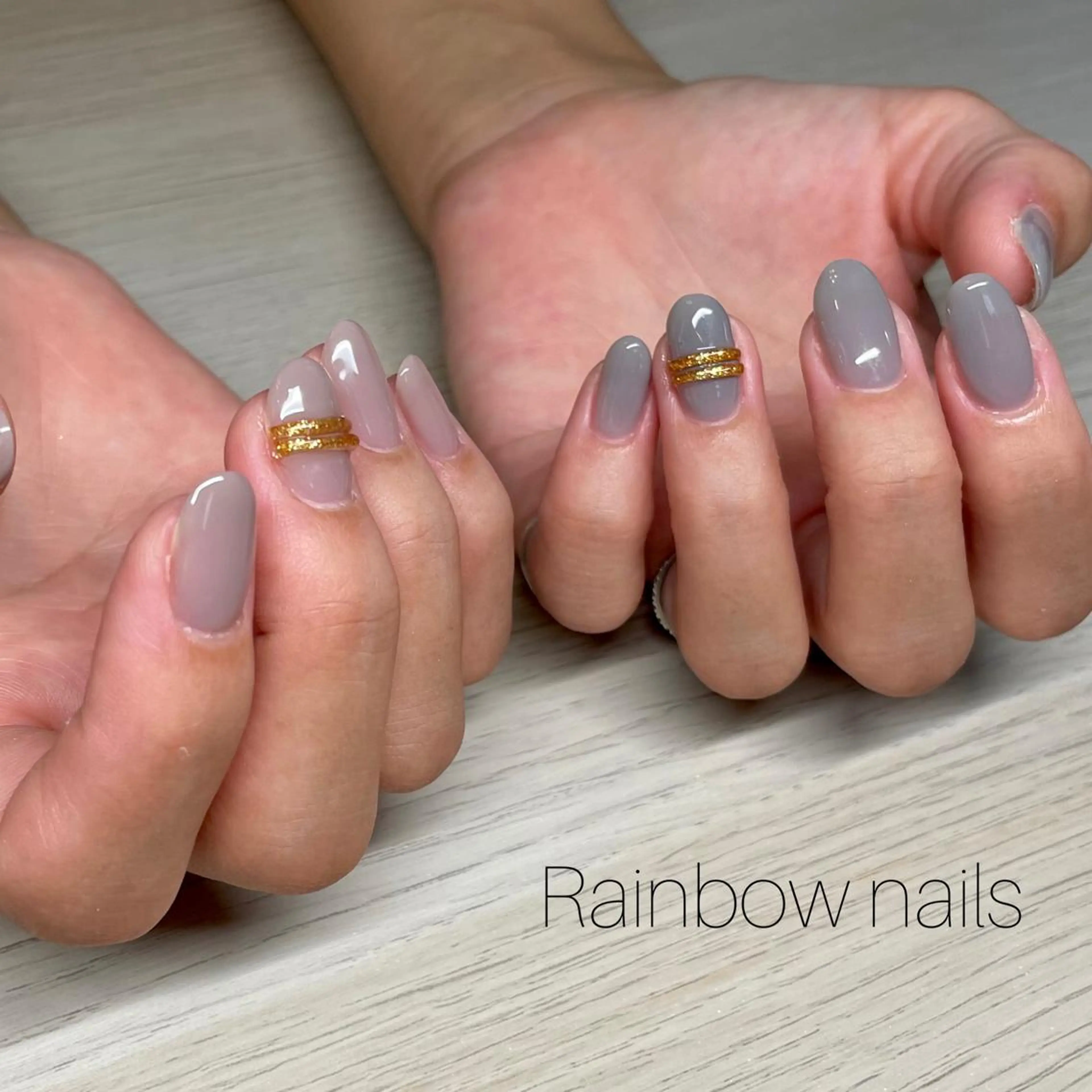 ネイル Rainbow nailsくろちゃんのネイルデザイン