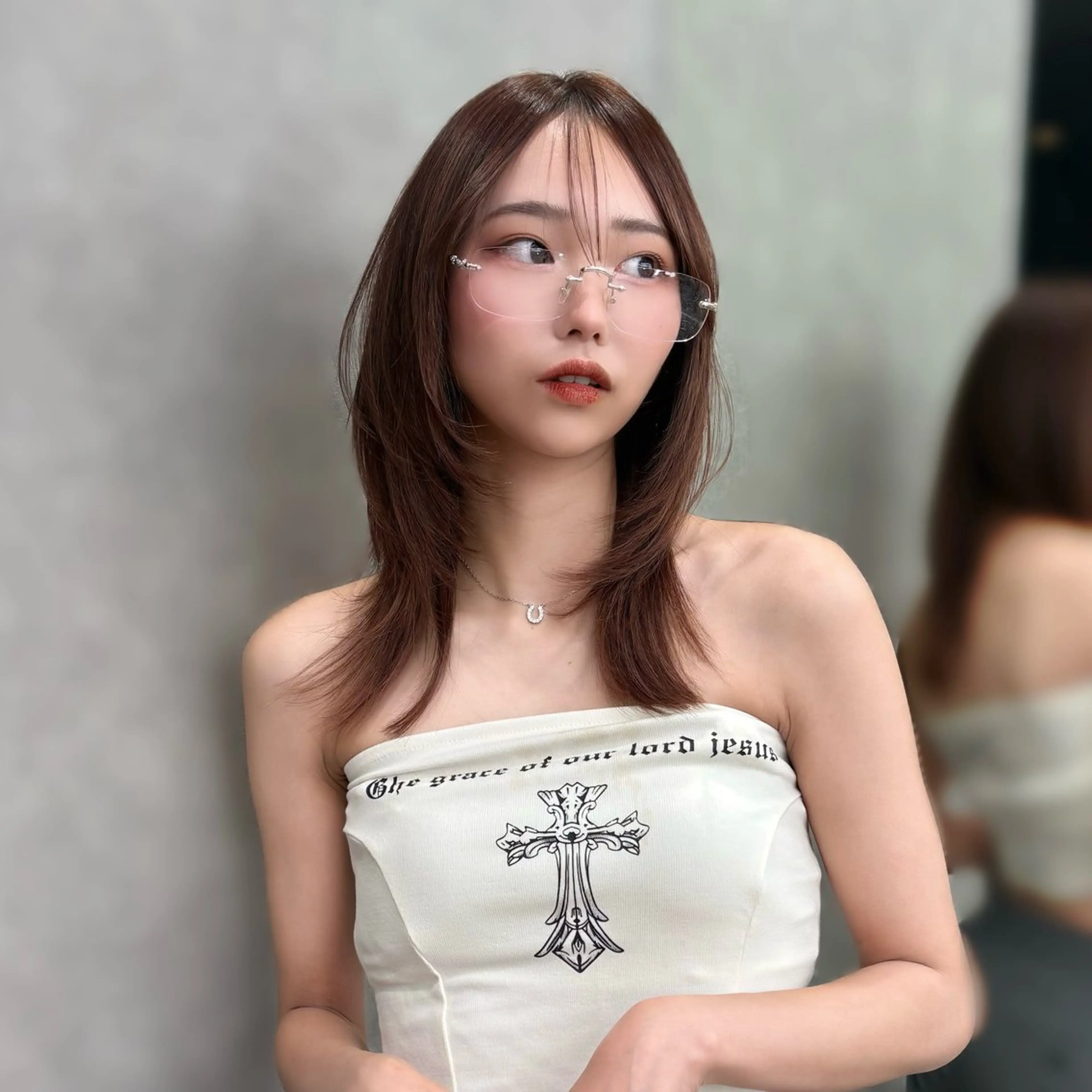 ミディアム 韓国ヘア/ ミラノのヘアスタイル