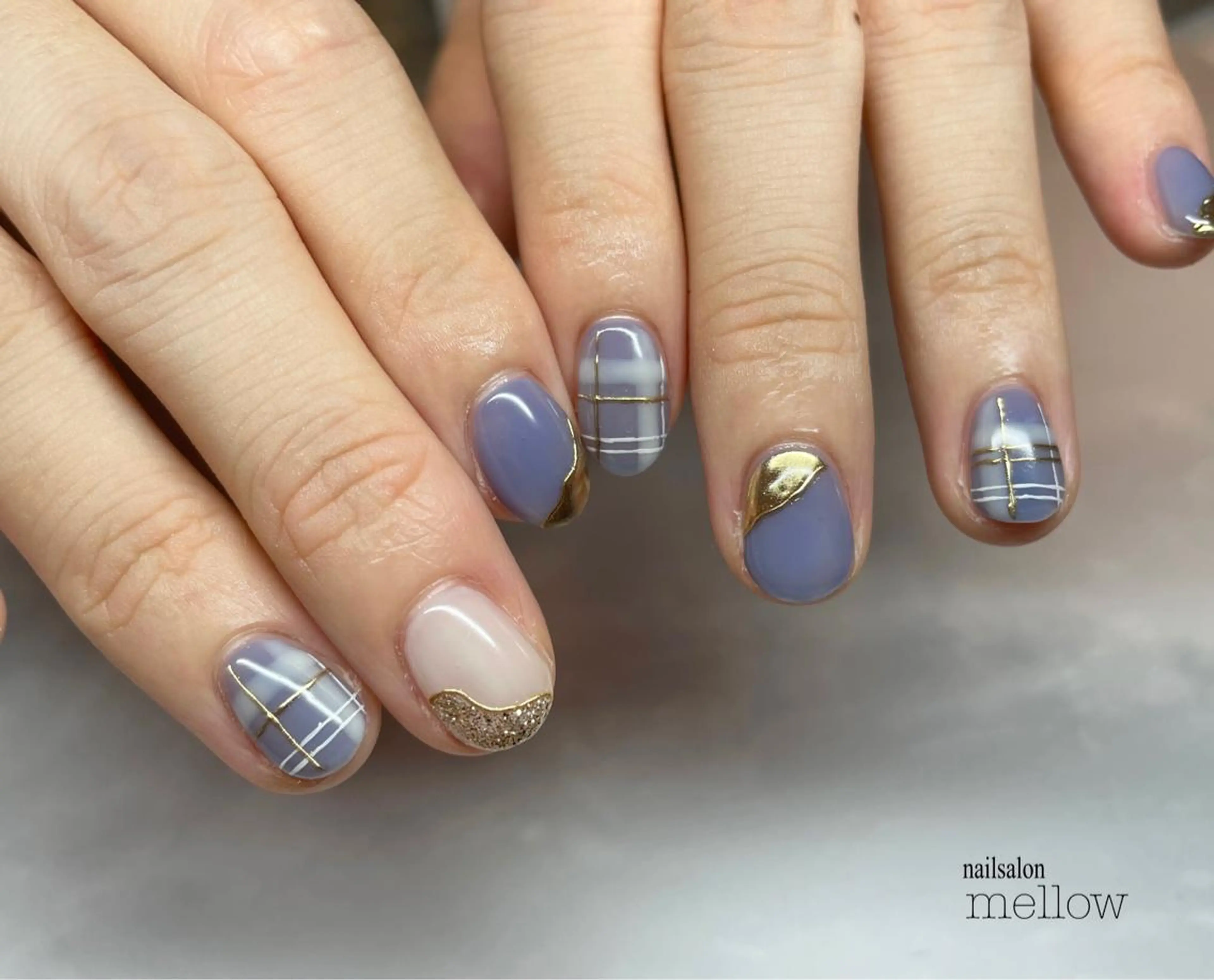 ネイル ブルー 大山 浩美のネイルデザイン