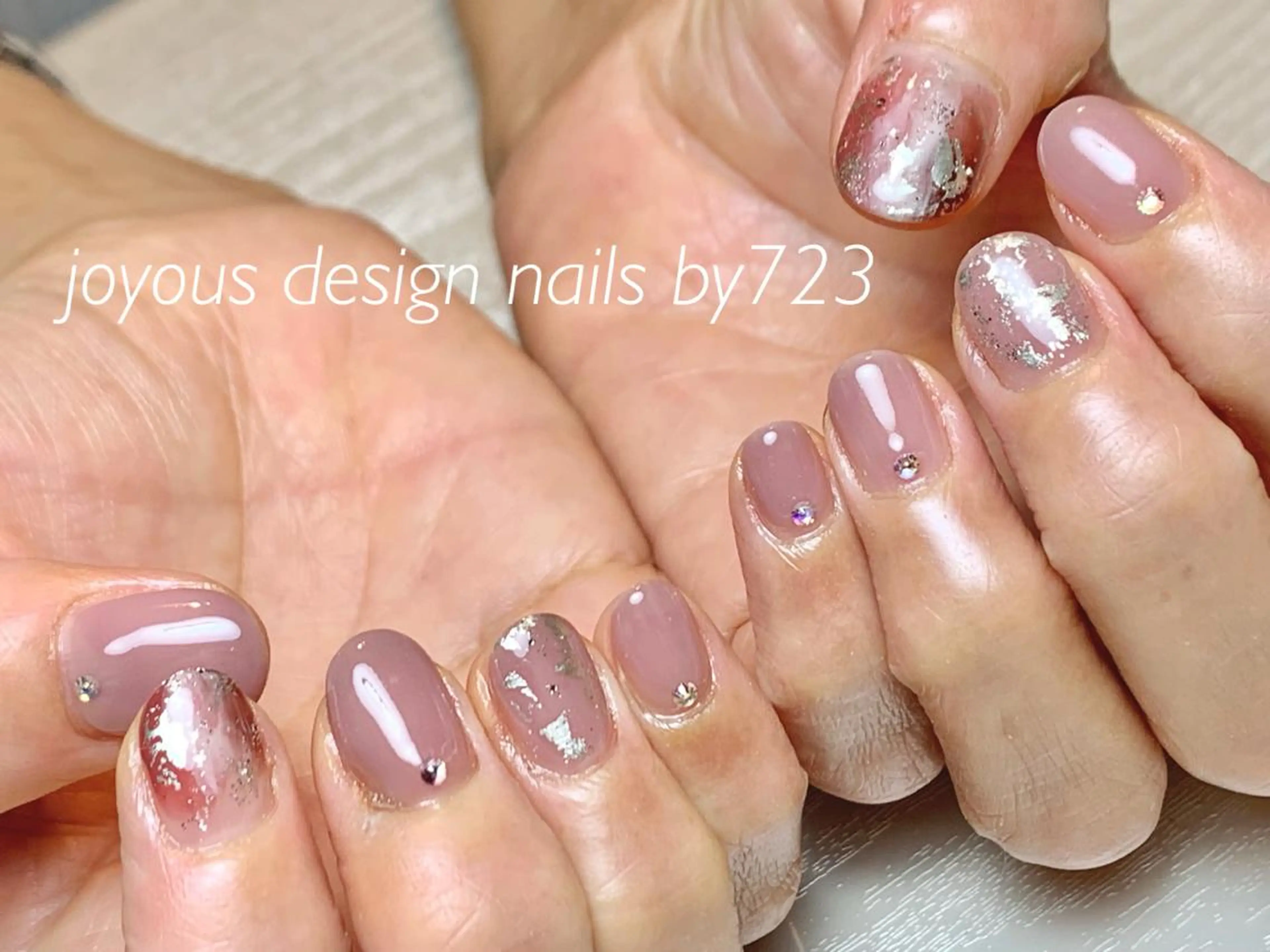 ネイル ストーンネイル ハンドネイル jdn natsumiのネイルデザイン