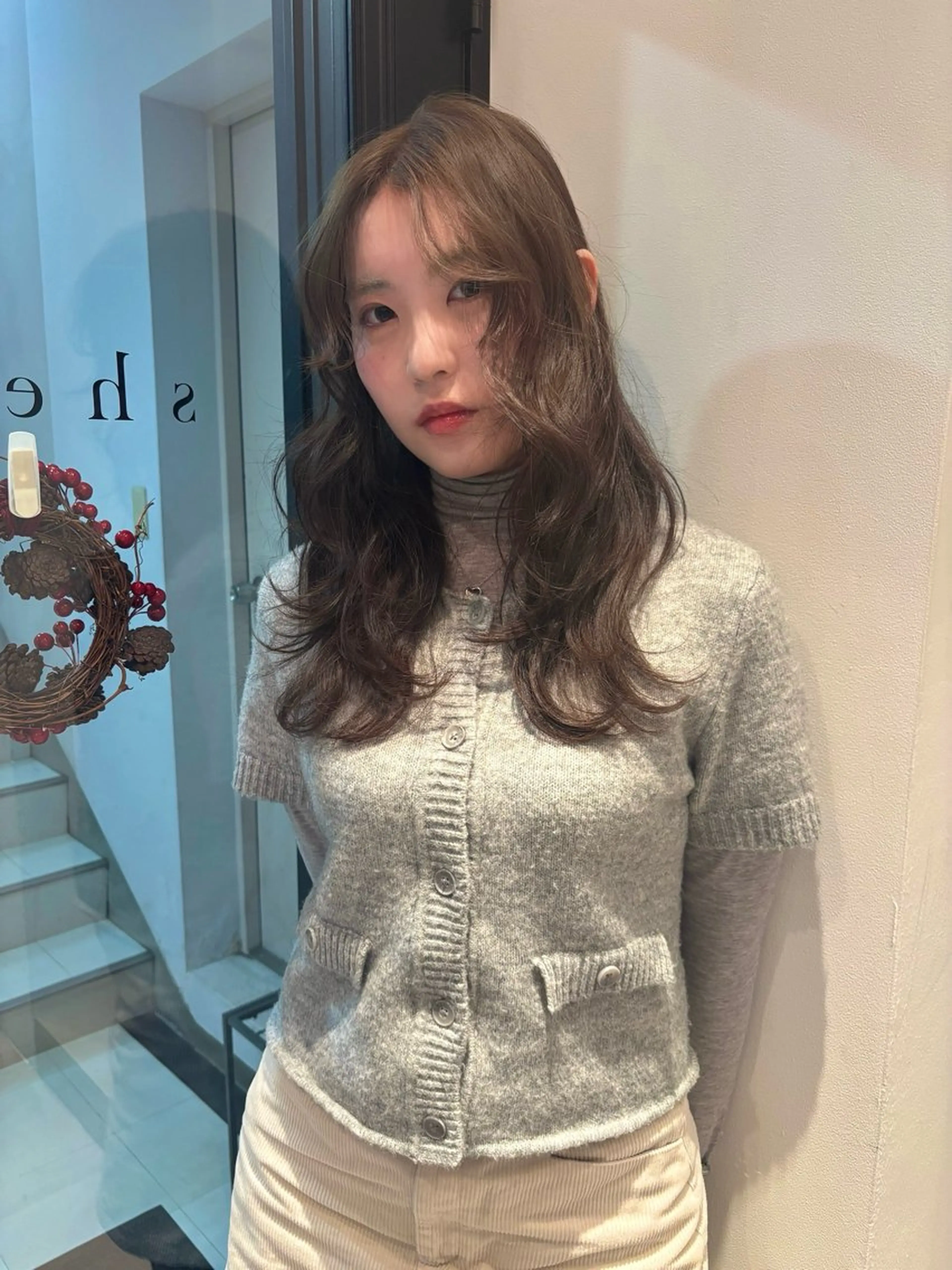 セミロング カラー カット ヘアカラー riria/ボブ /透明感カラー🎀のヘアスタイル