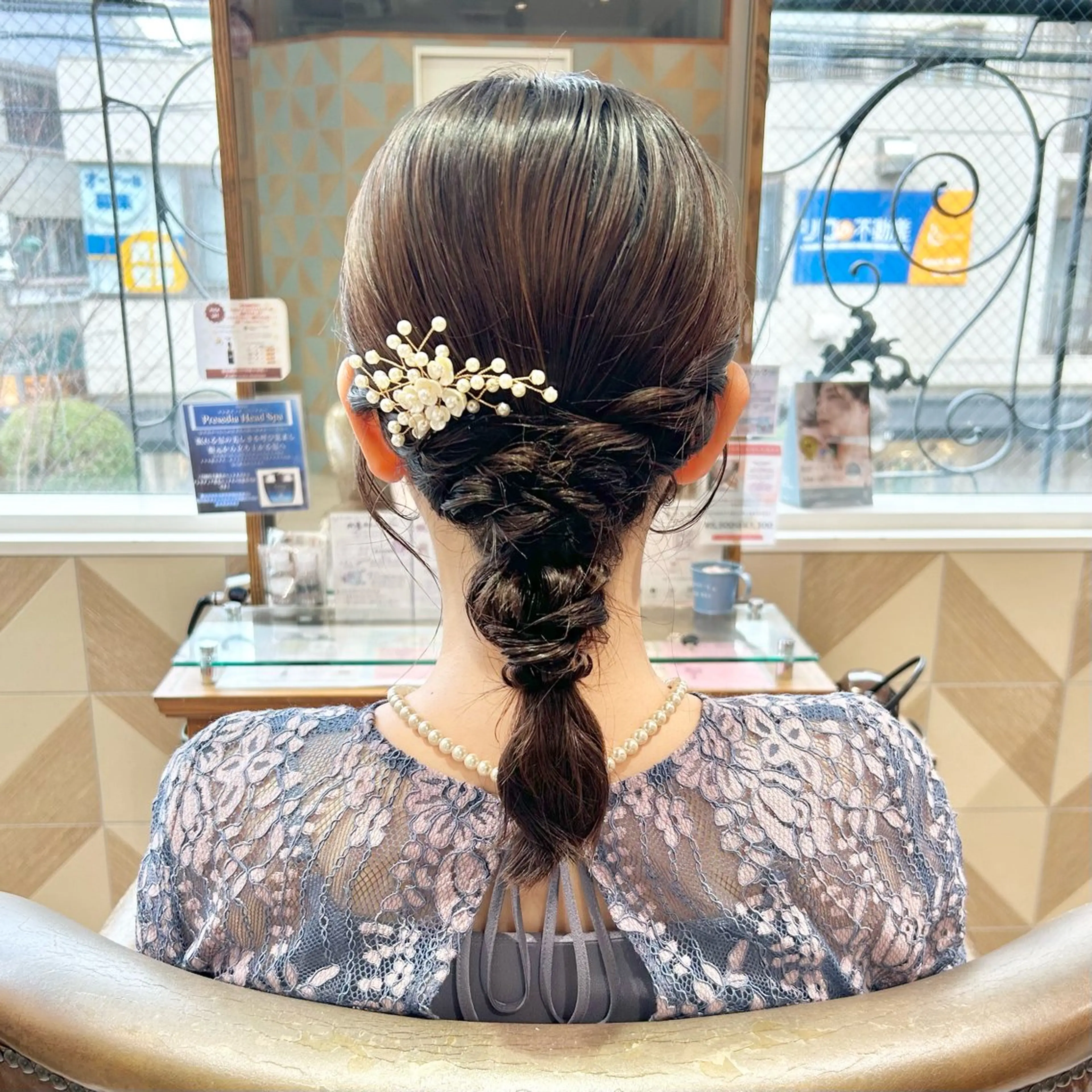 ミディアム カラー ヘアアレンジ ヘアセット 吉水 彩乃 /ボブ/艶感カラーのヘアスタイル