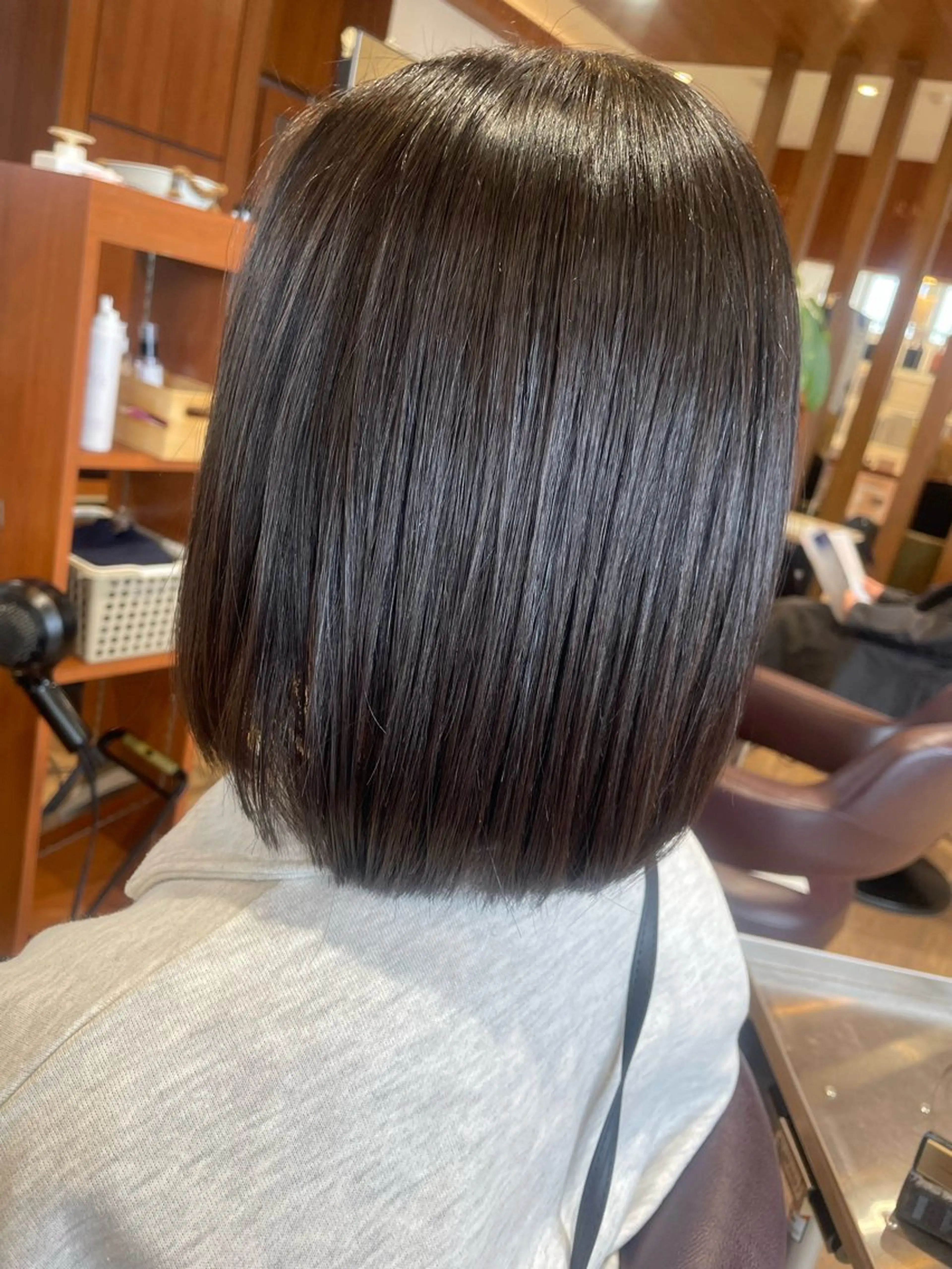 ミディアム 縮毛矯正 仙石 愛のヘアスタイル