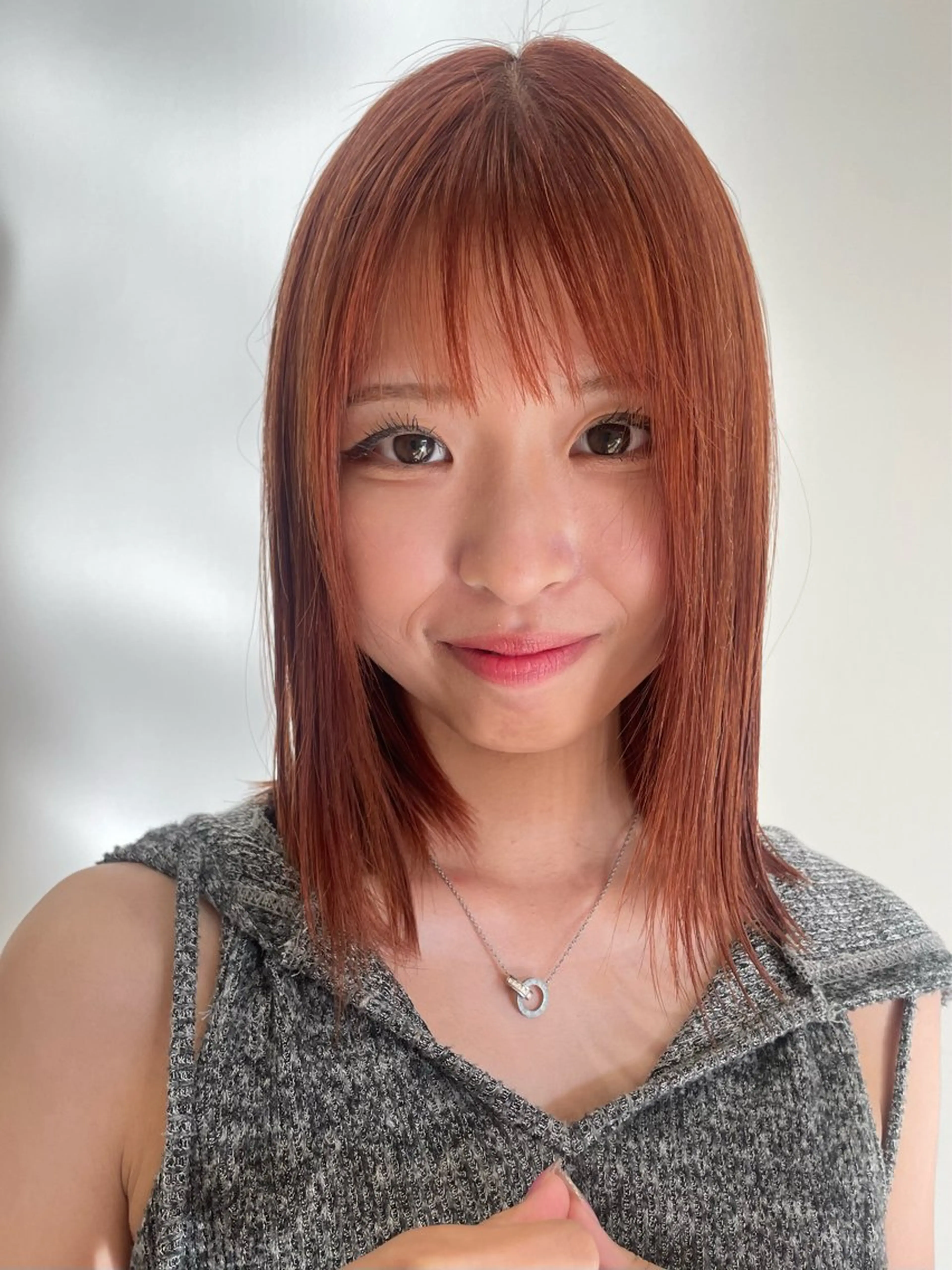 セミロング カラー ブロンド、ベージュ✨ ボブカット🫧のヘアスタイル