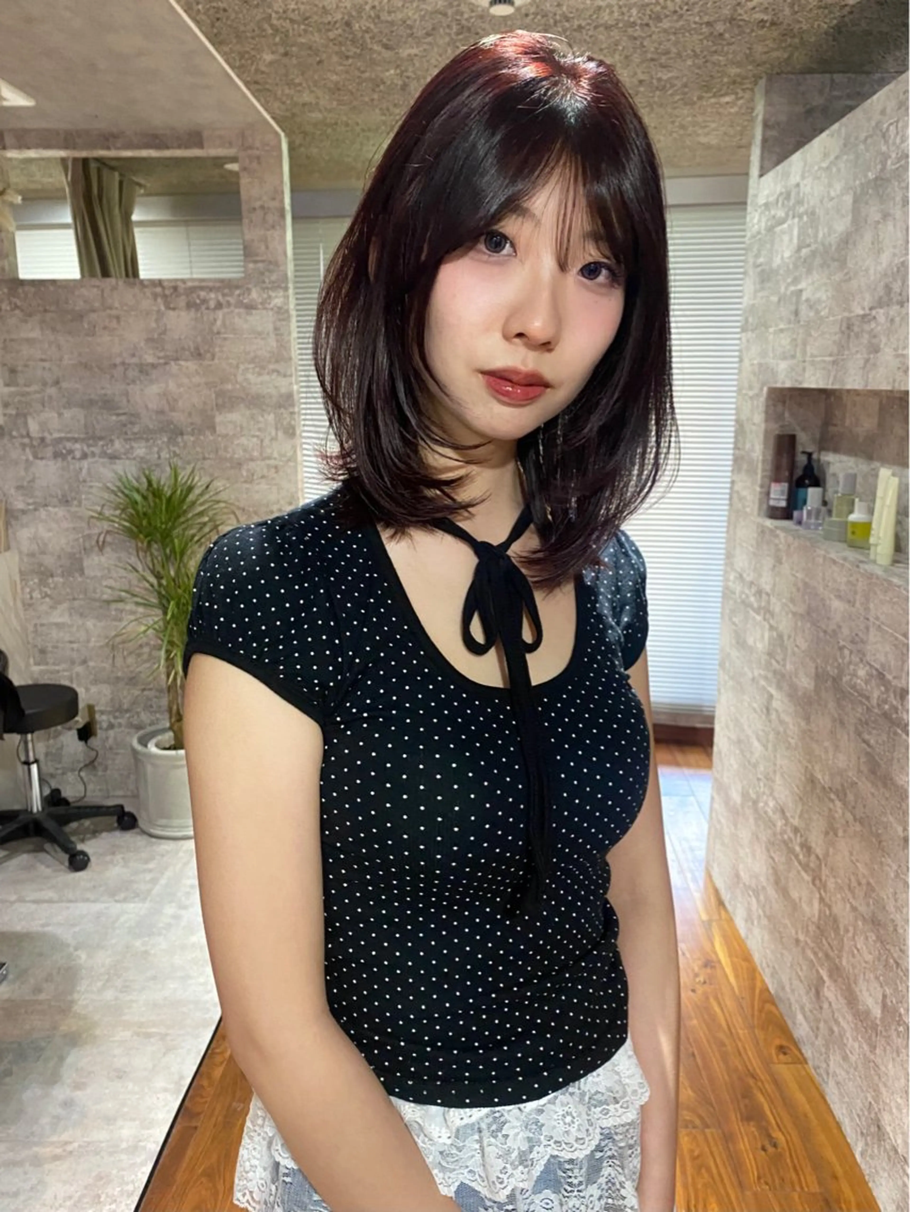 ミディアム カラー カット ヘアカラー トリートメント mai / linoah˚✧のヘアスタイル