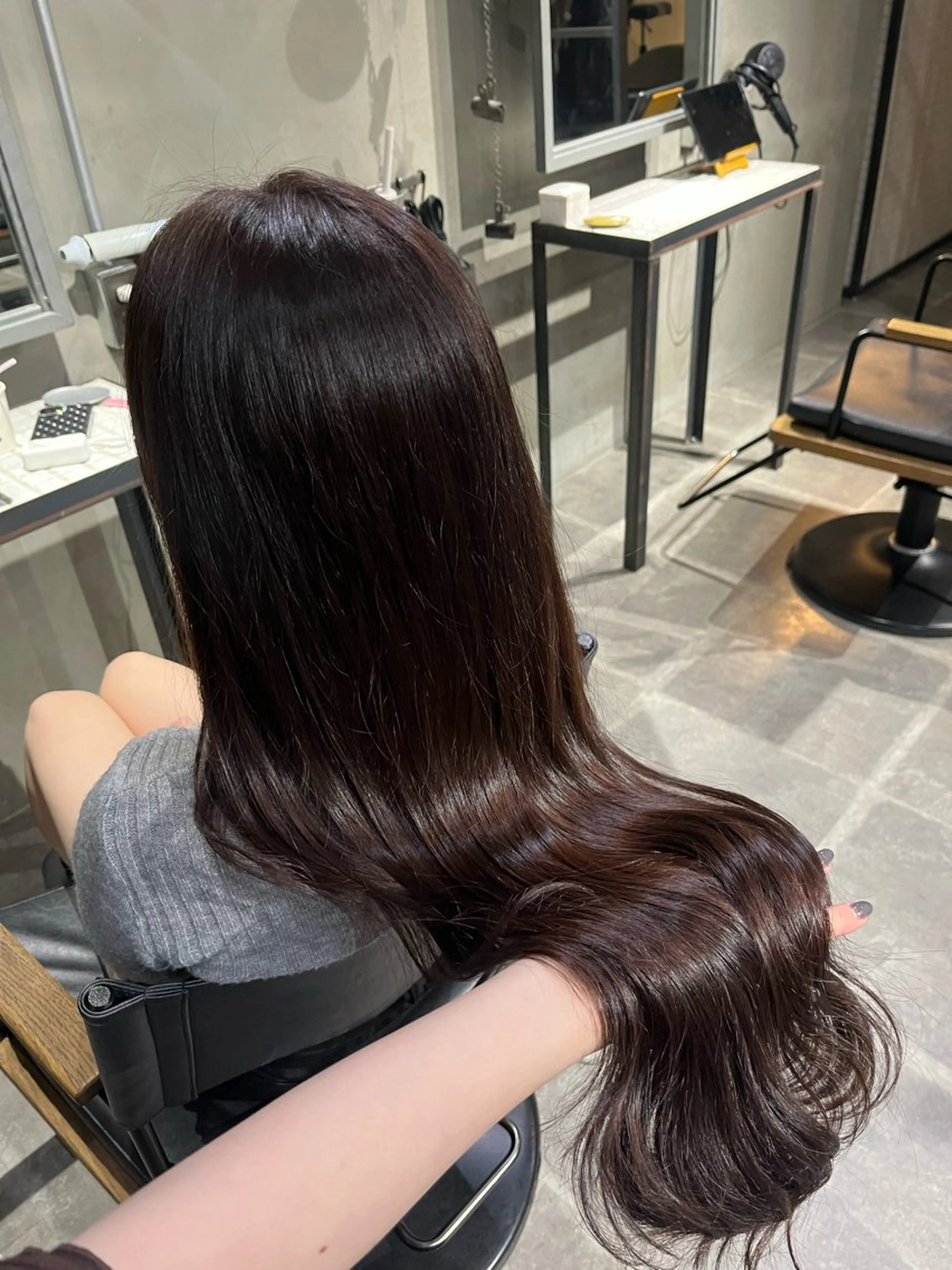 ロング カラー ブラウンカラー ピンクカラー 透明感♥韓国ヘア HINAのヘアスタイル