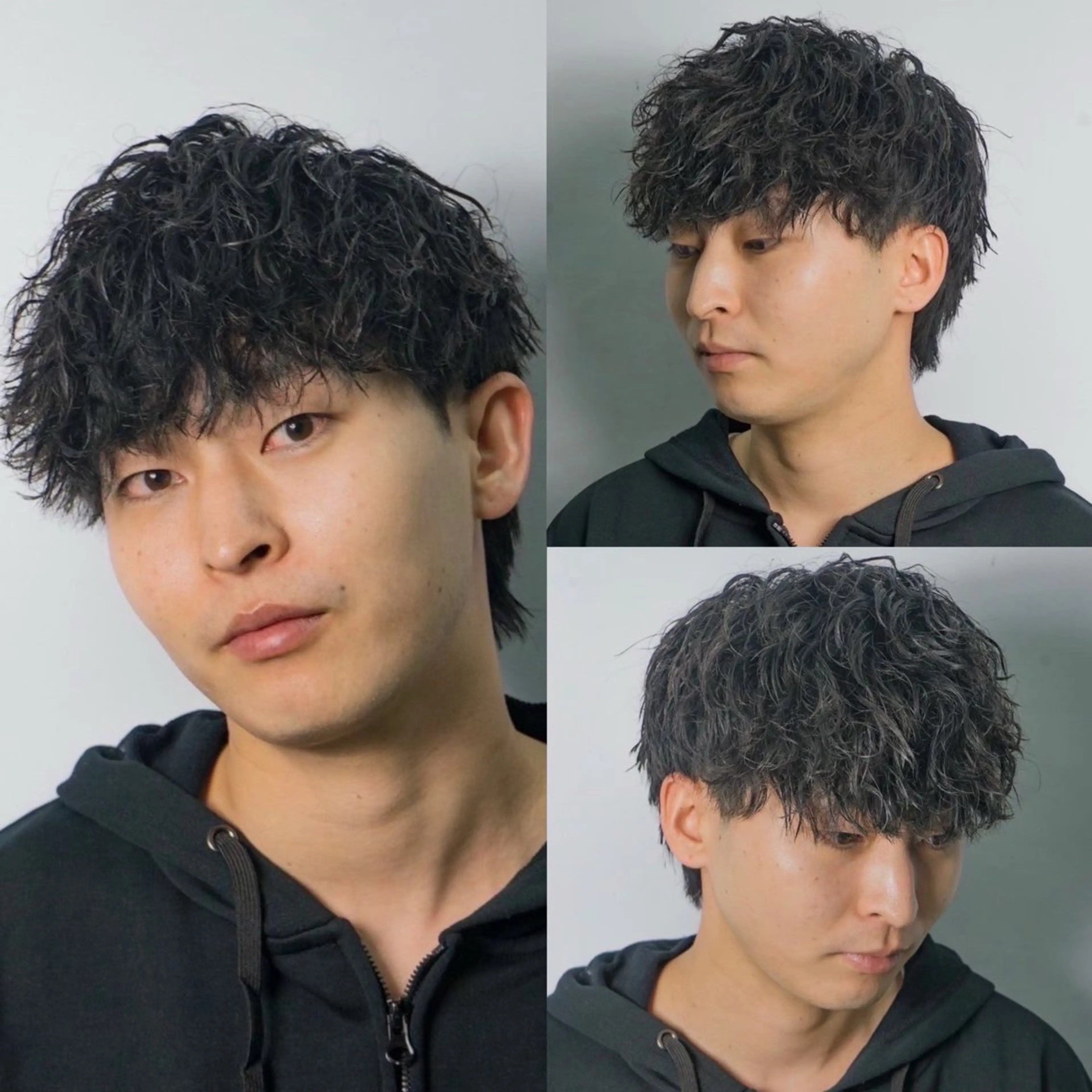 パーマ メンズ 鉄尾 竜馬のヘアスタイル