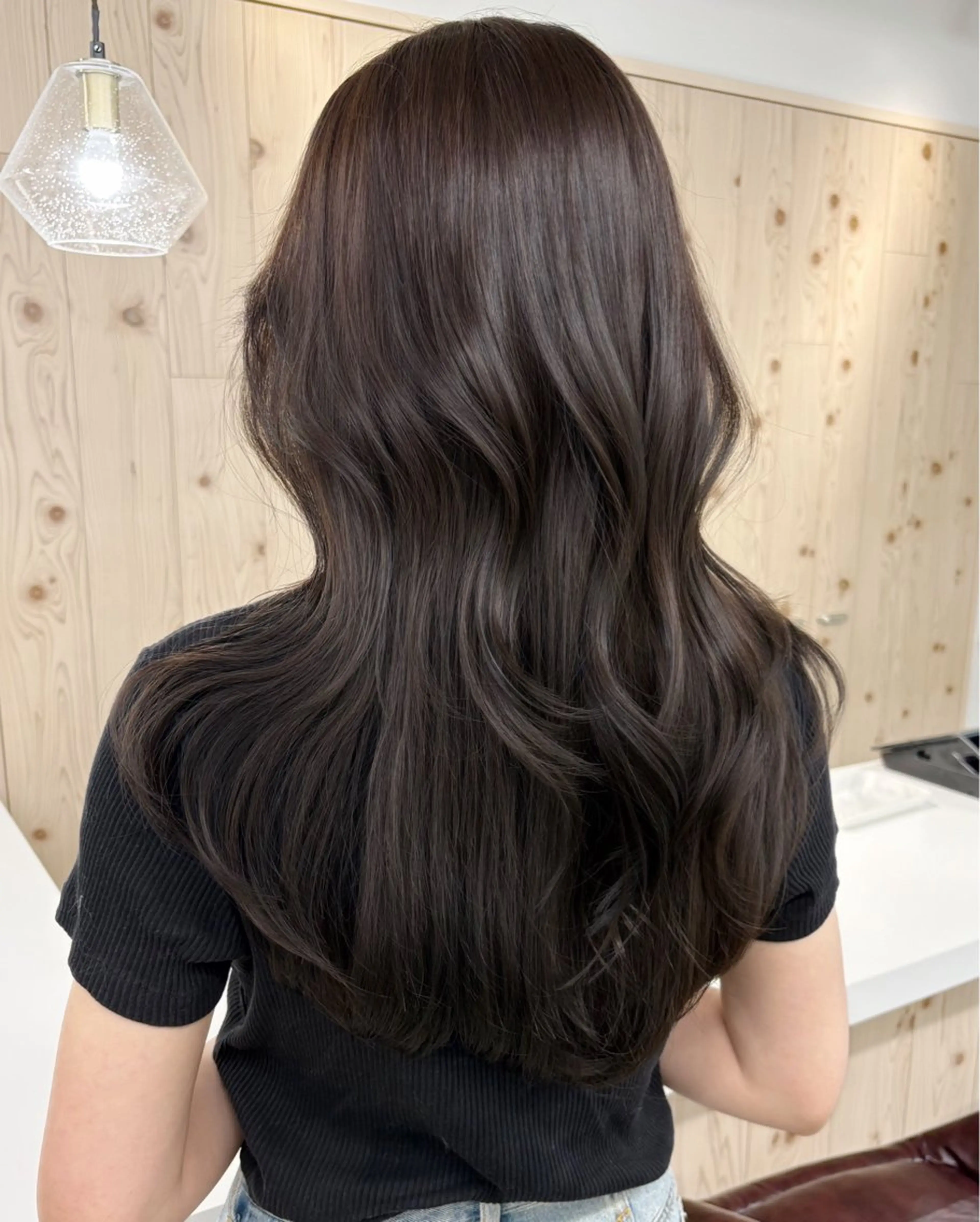 ロング カラー カット ヘアカラー トリートメント ヘアセット 新宿/韓国ヘア/ 髪質改善ストレートのヘアスタイル