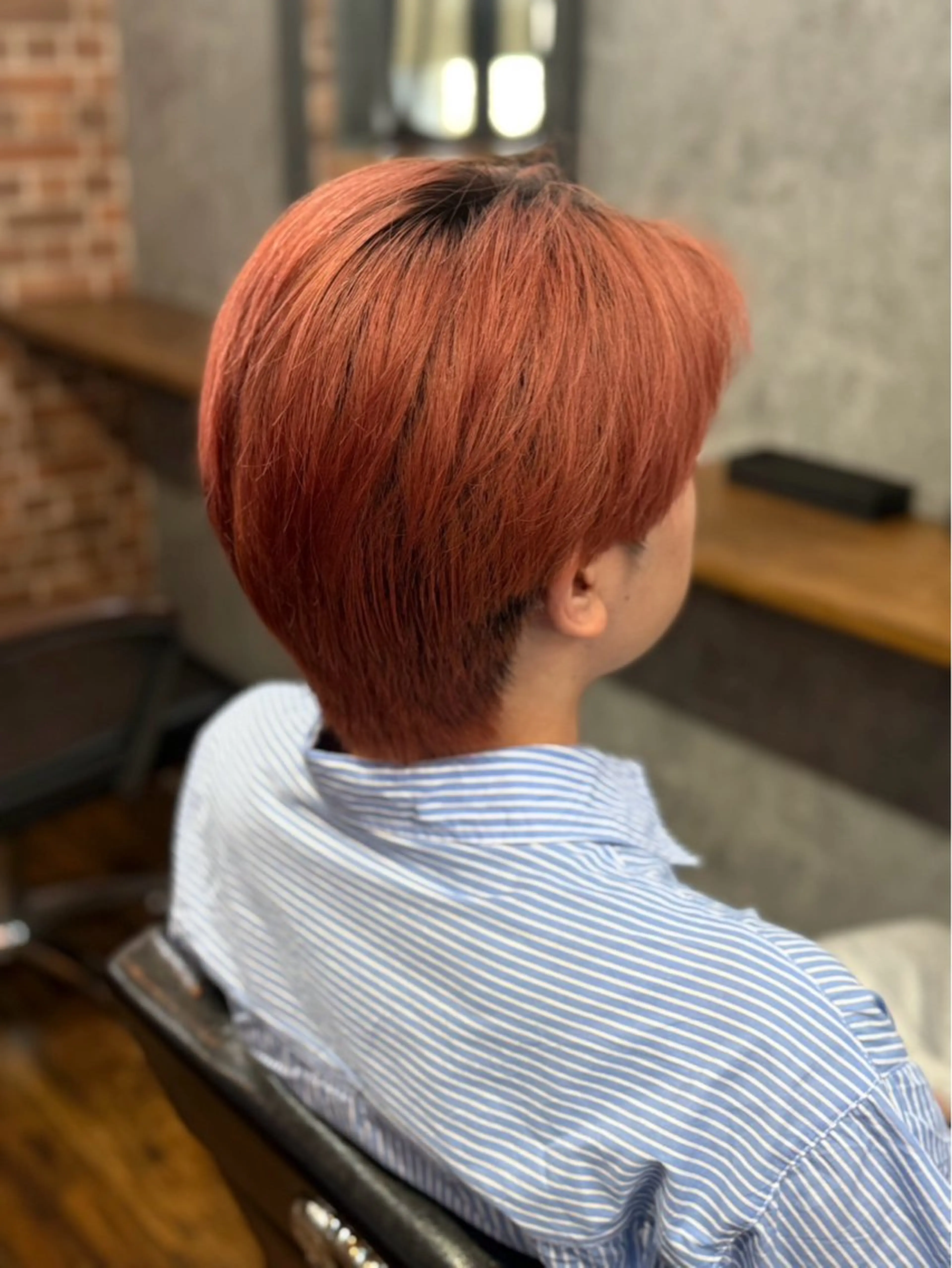 ショート カラー メンズ ヘアカラー トリートメント ヘアセット 🔥【メンズ特化】江 坂／モデル／レオ🔥のヘアスタイル