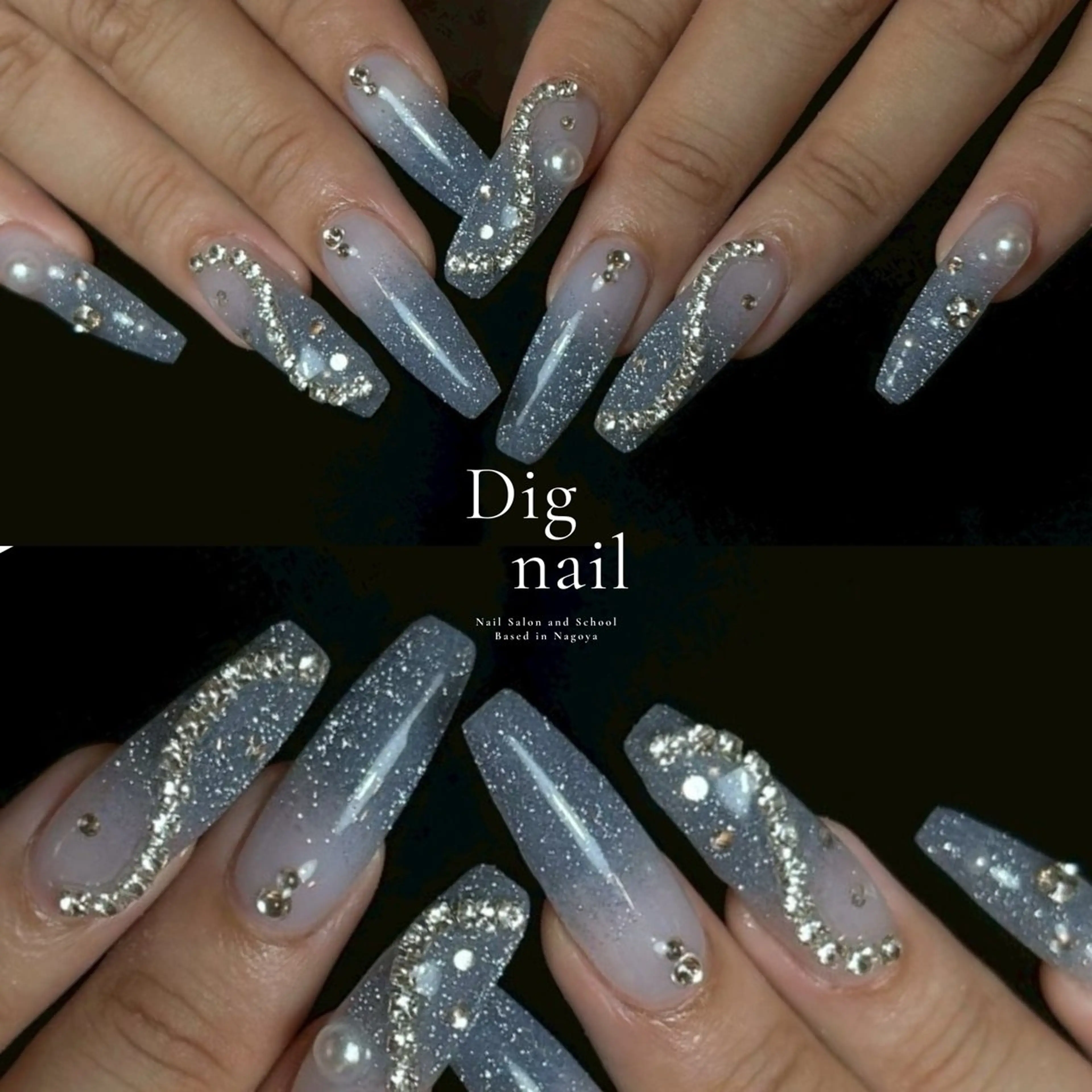 ネイル 長さ出し ジェルネイル 韓国ネイル マグネットネイル 持ち込み ハンドネイル D.d Reinaのネイルデザイン