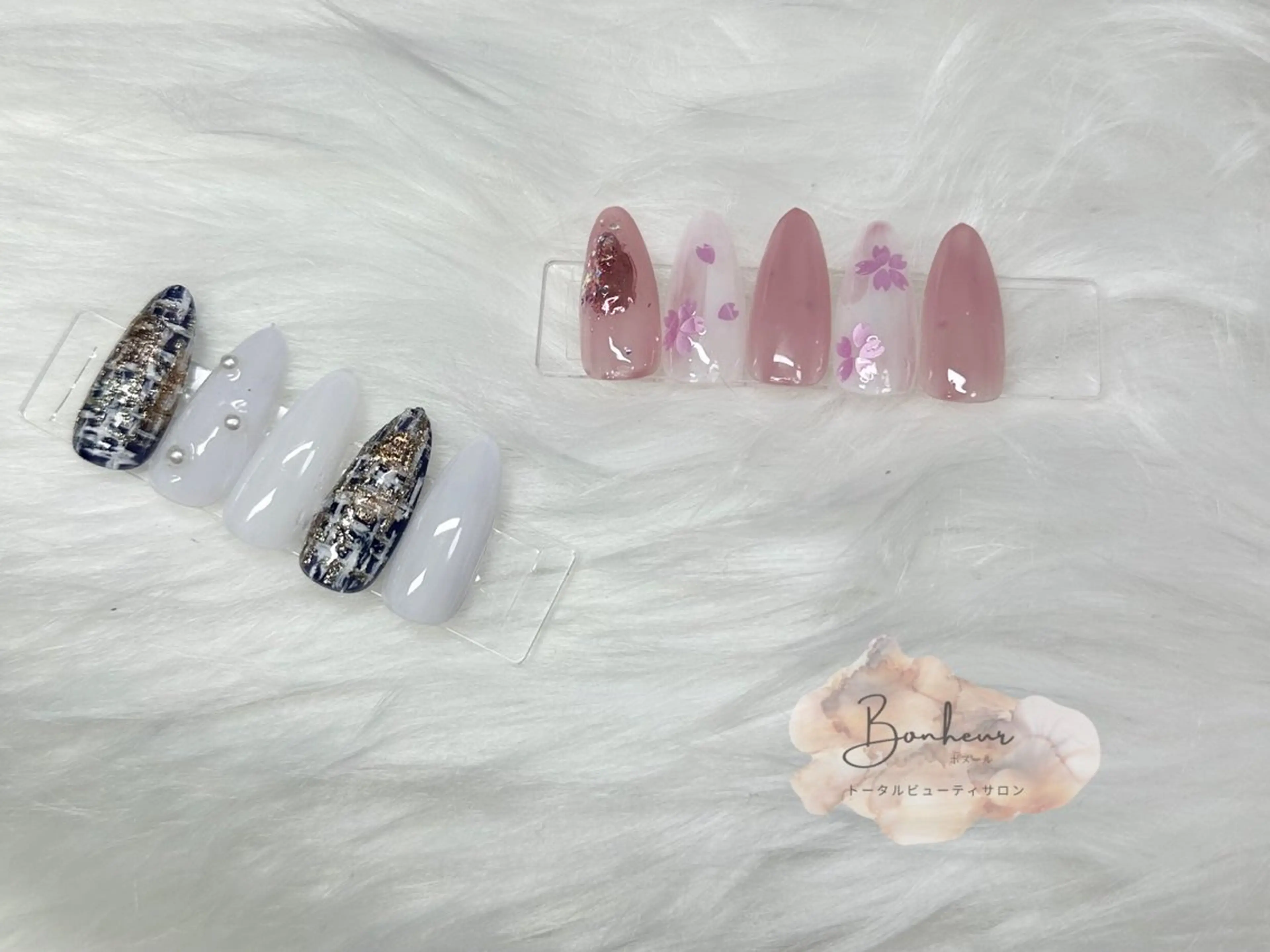 ミディアム ハンドネイル Bonheur 【ボヌール】のネイルデザイン