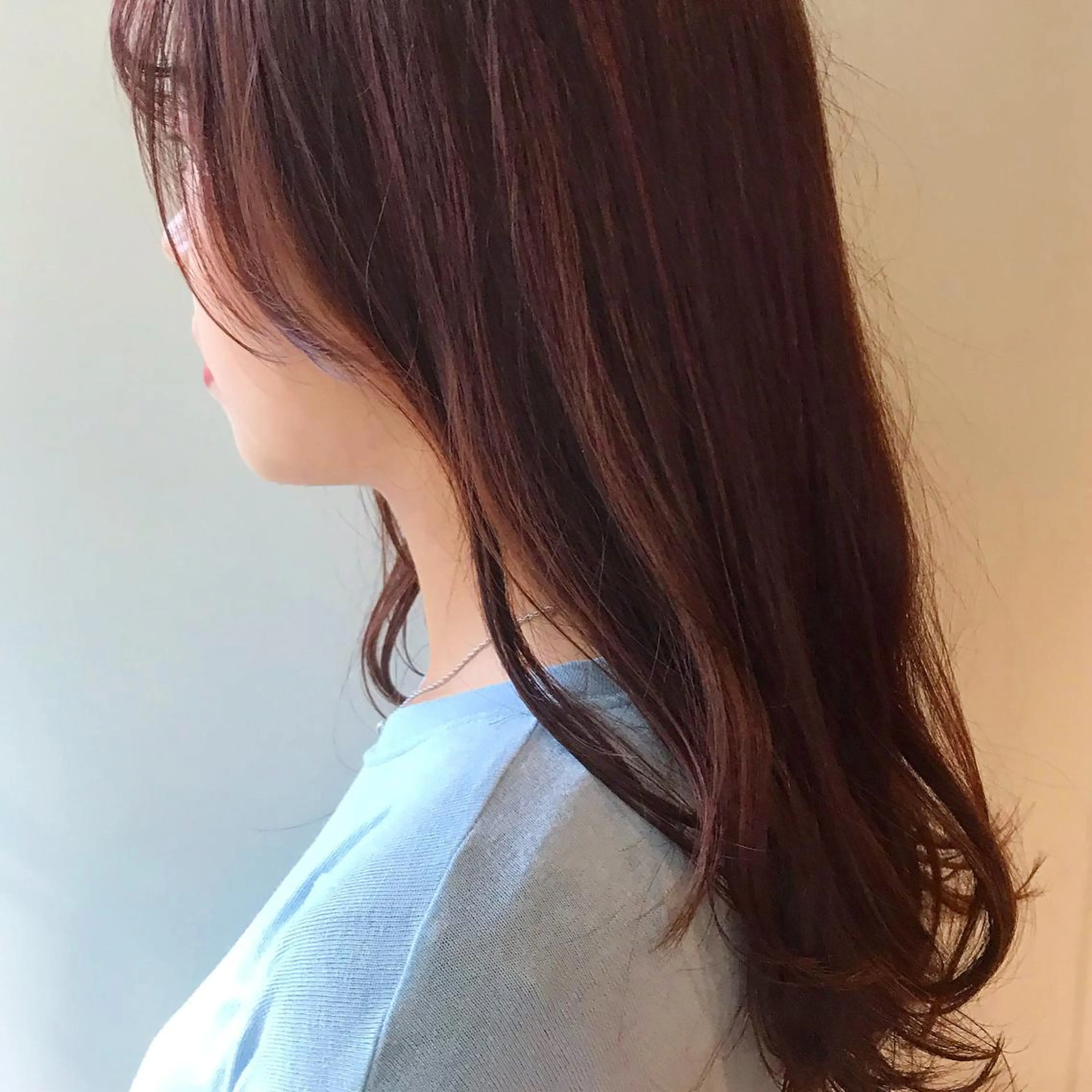 ミディアム カラー パーマ ヘアアレンジ ベージュカラー カシス レッドカラー 撮影モデル募集 🦋soemikaのヘアスタイル