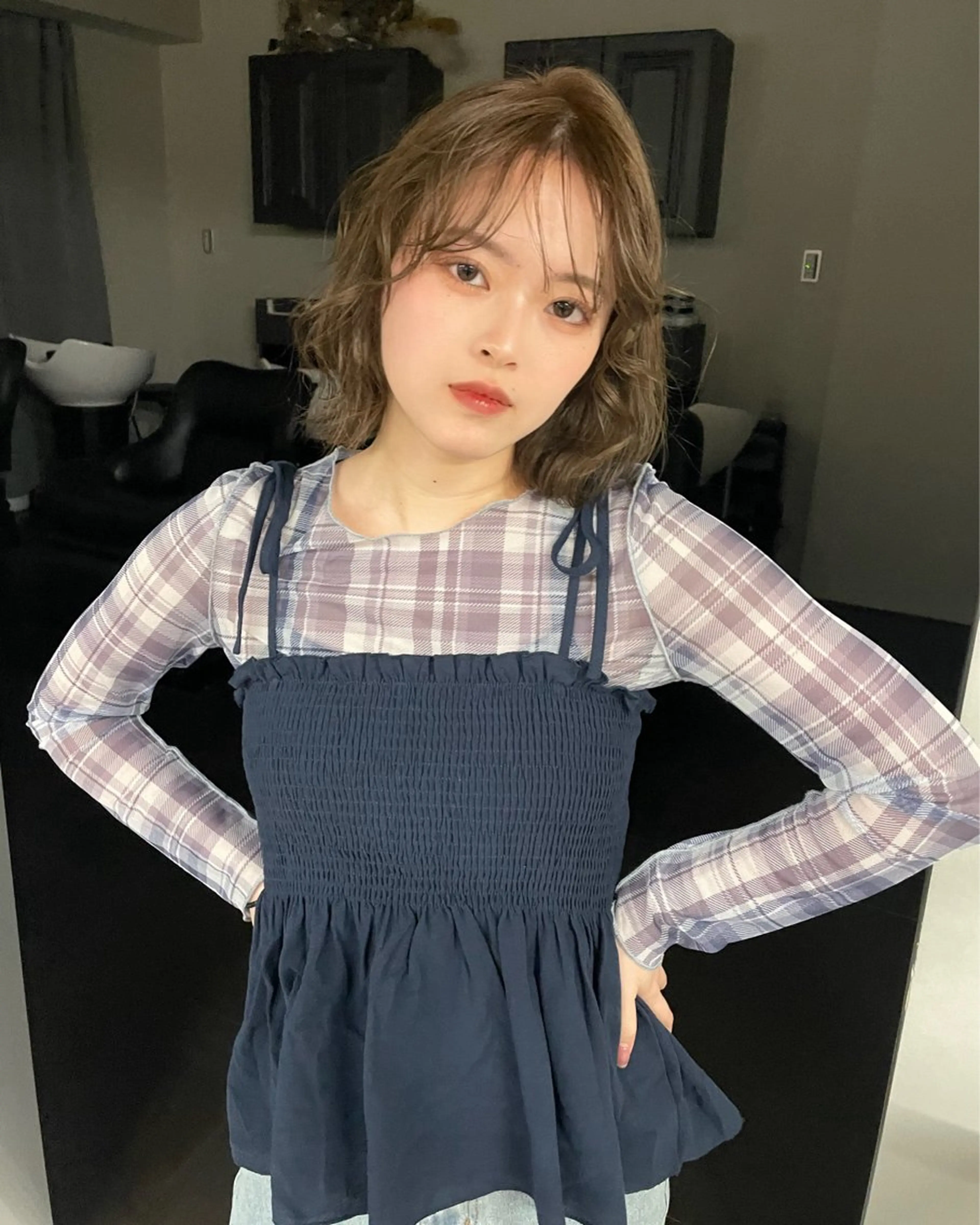 ミディアム カラー ブリーチ 透明感カラー ブリーチ/ベージュ 💕/momoaのヘアスタイル